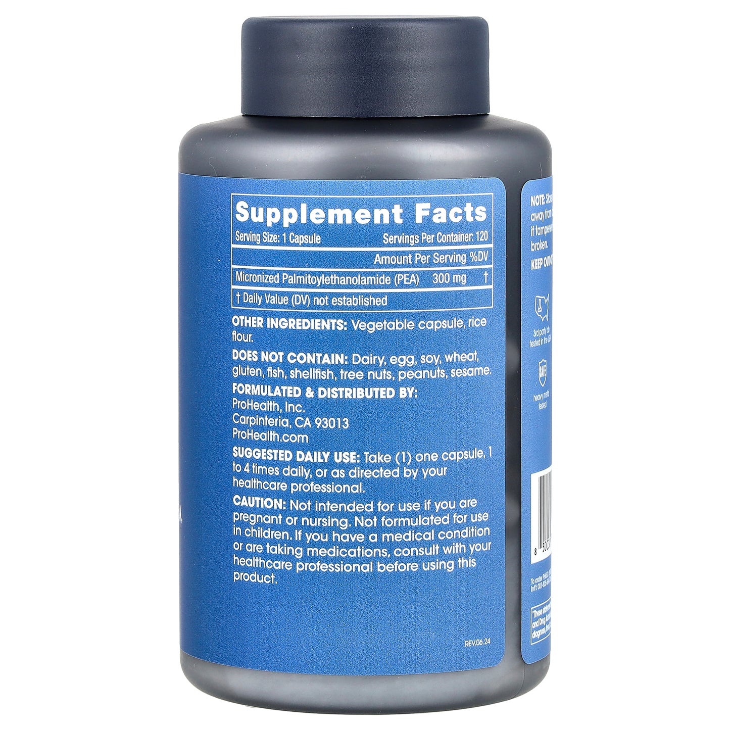 ProHealth Longevity, Pure Micronized P.E.A., 300 mg, 120 Capsules