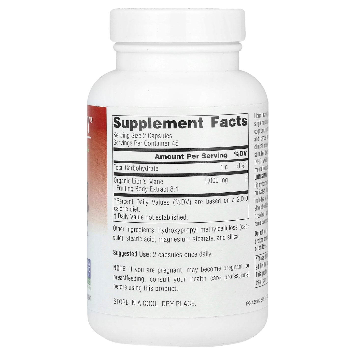 Planetary Herbals, Lion's Mane, 90 Vegan Capsules (500 mg per Capsule)