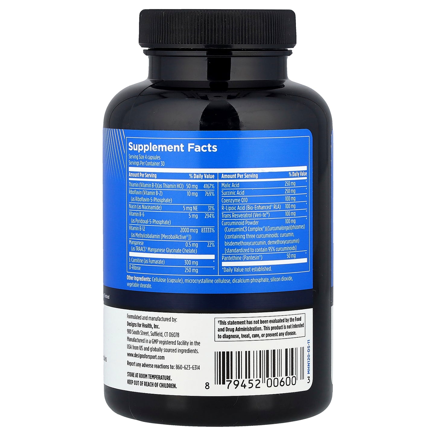 Designs For Health, Mito NRG Complex, 120 Vegetarian Capsules