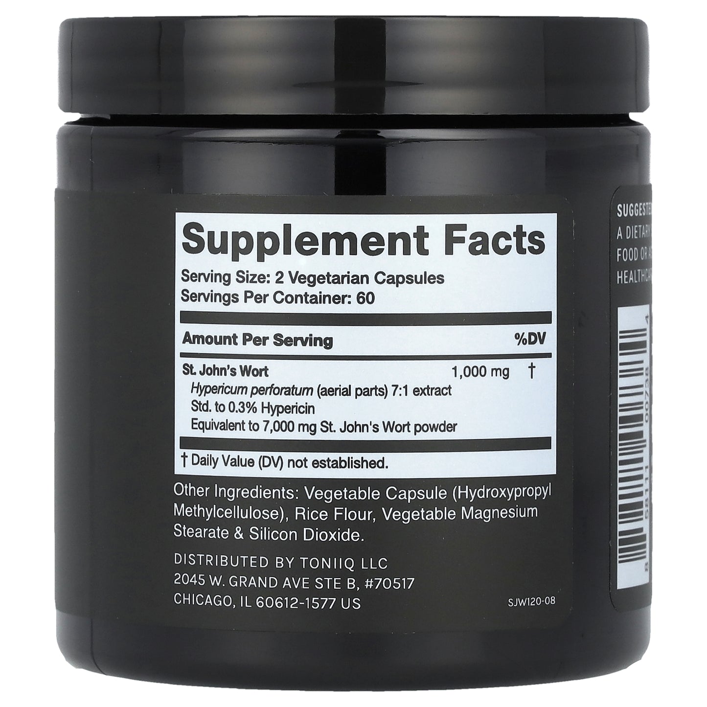 Toniiq, St John's Wort, 120 Capsules (500 mg per Capsule)