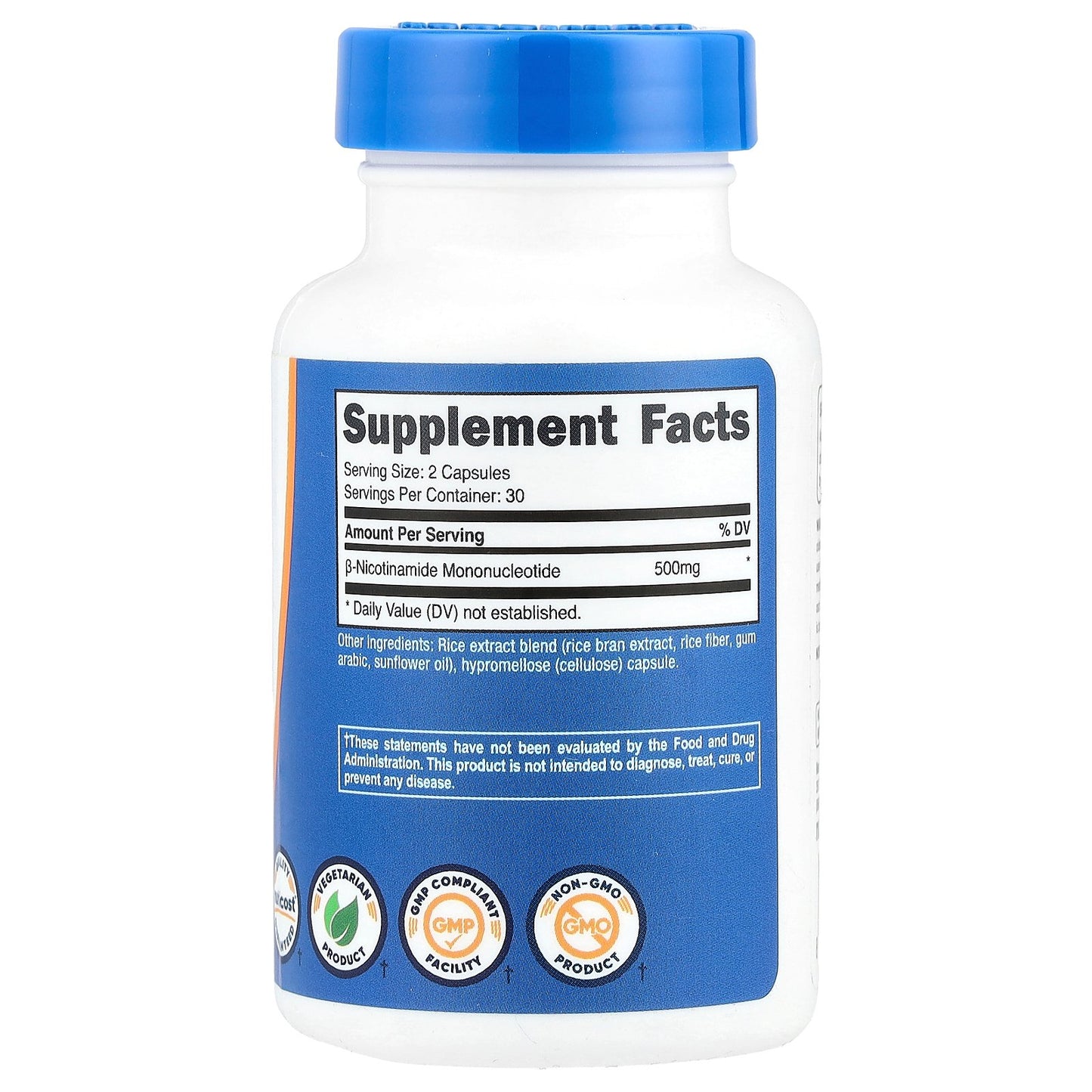 Nutricost, NMN, 60 Capsules (250 mg per Capsule)