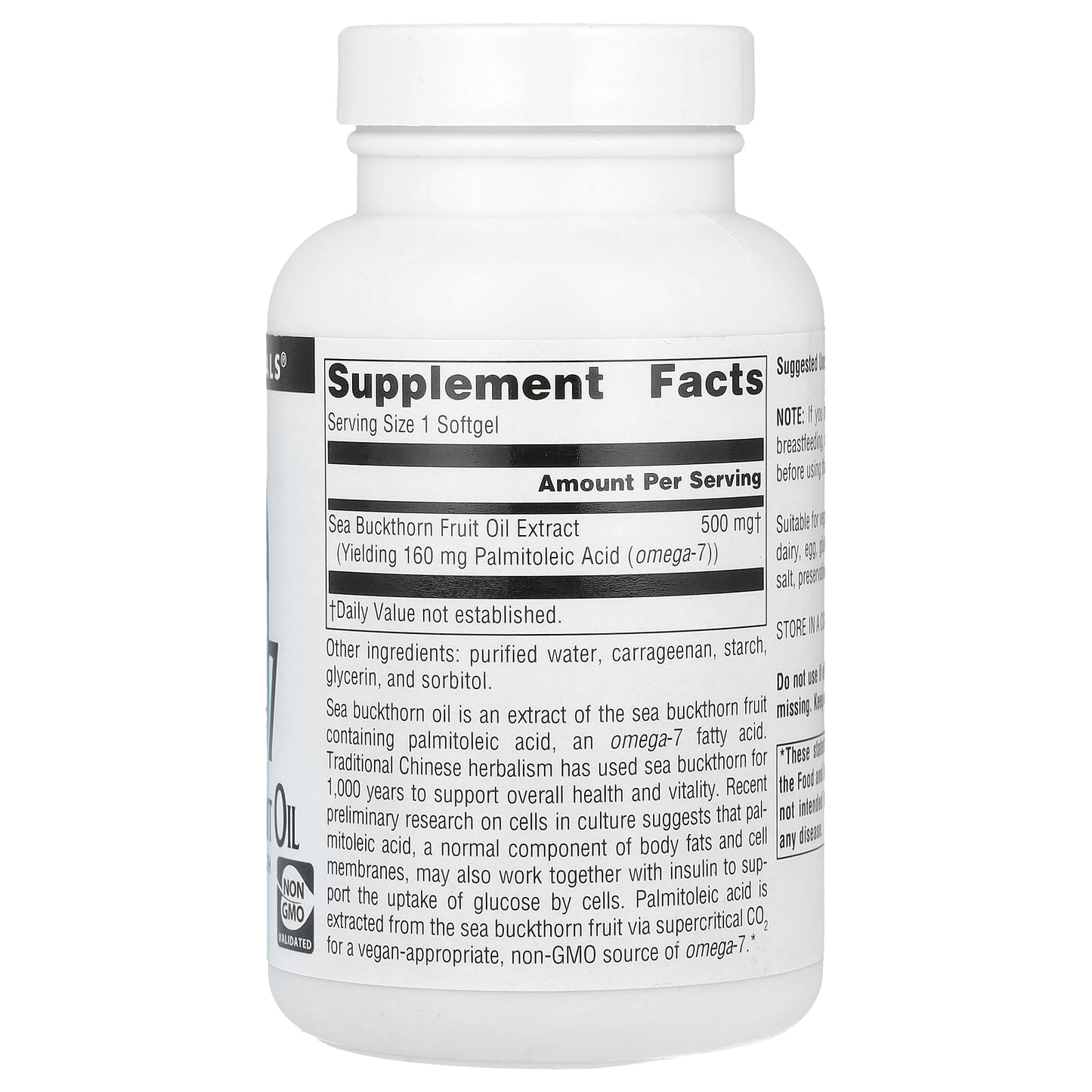 Source Naturals, Omega-7, Sea Buckthorn Fruit Oil, 500 mg, 120 Vegan Softgels