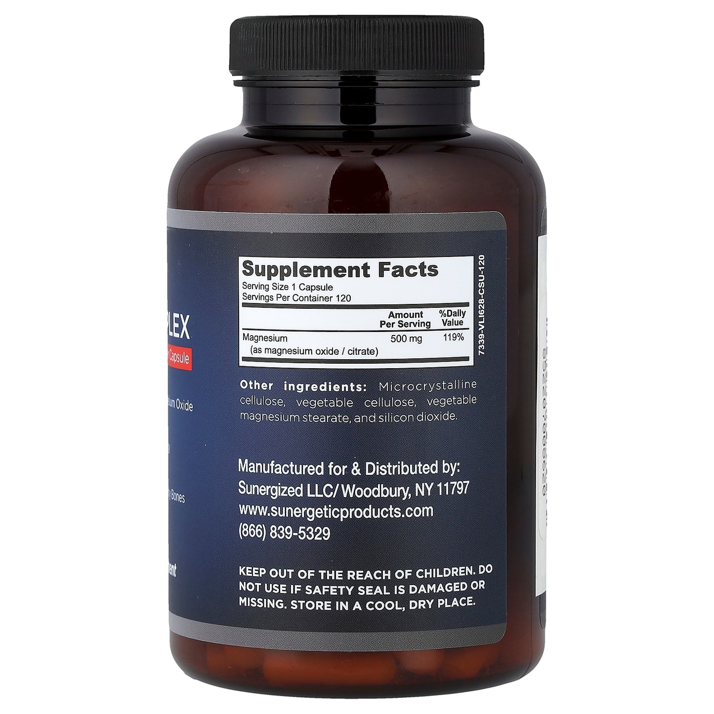Sunergetic, Magnesium Complex, 500 mg, 120 Capsules