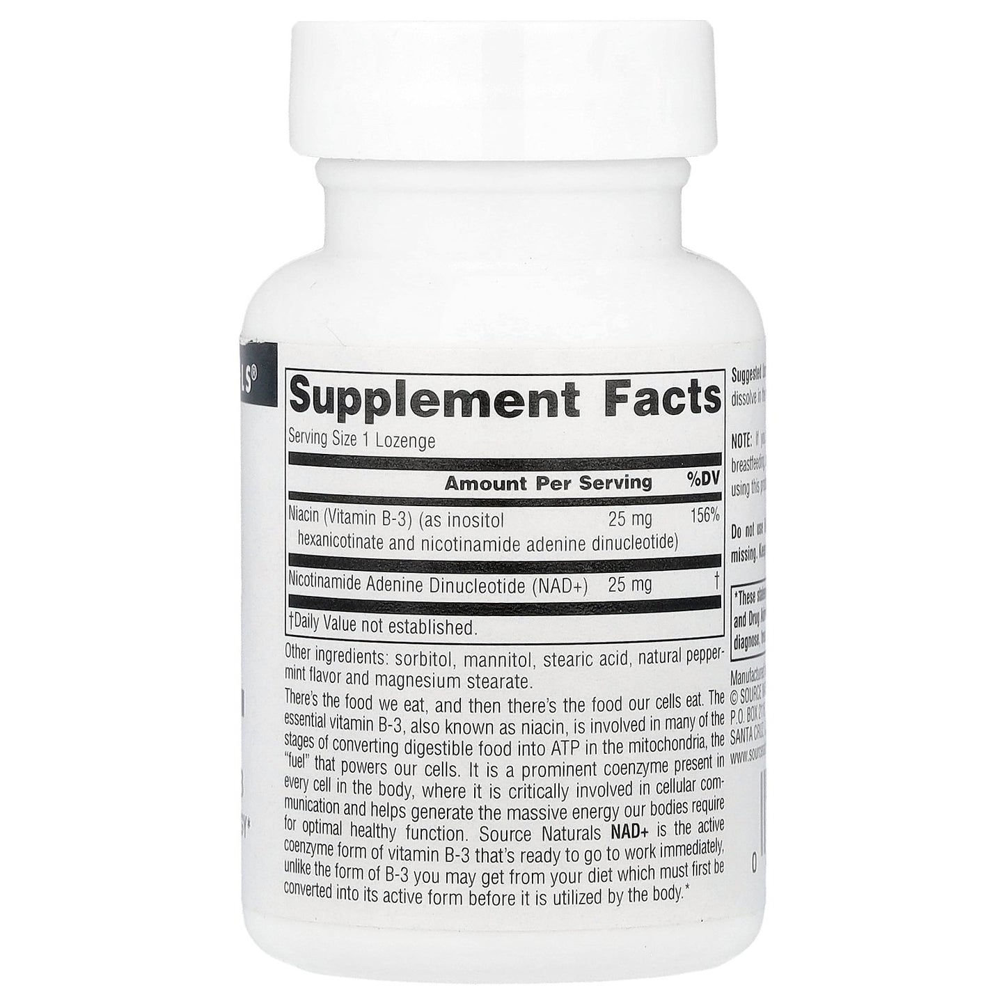 Source Naturals, NAD+, Coenzymated B-3, 30 Lozenges