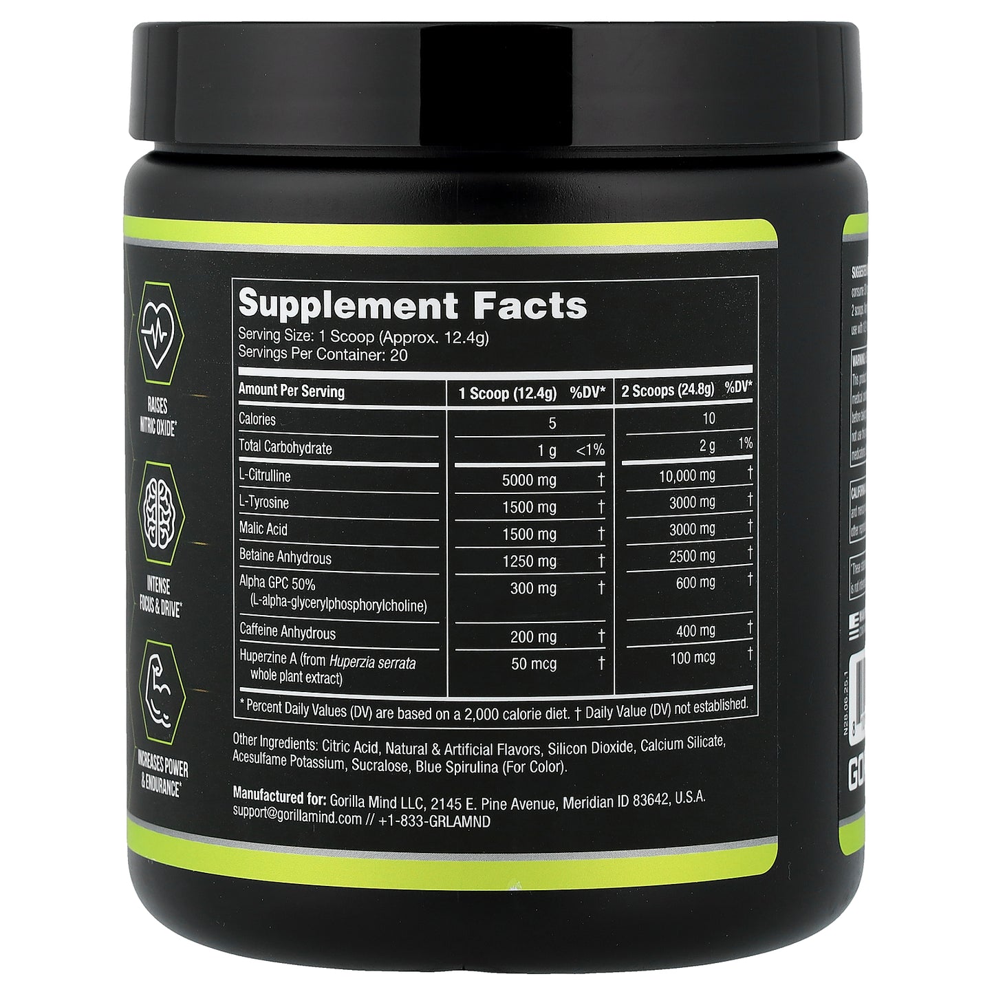 Gorilla Mind, Mode® Base, Pre-Workout Formula, Bombsicle, 0.54 lb (248 g)