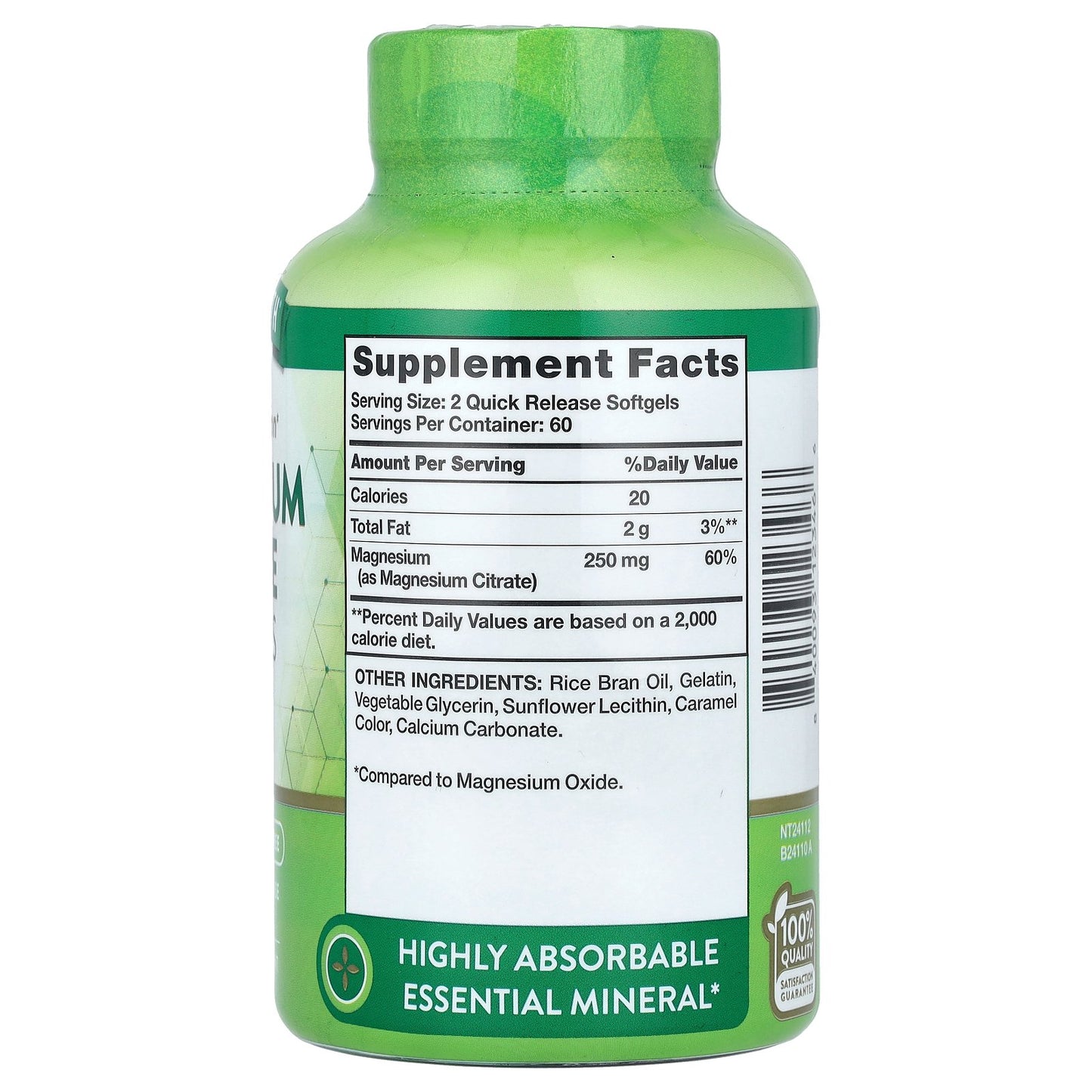 Nature's Truth, Magnesium Citrate, 120 Quick Release Softgels (125 mg per Softgel)