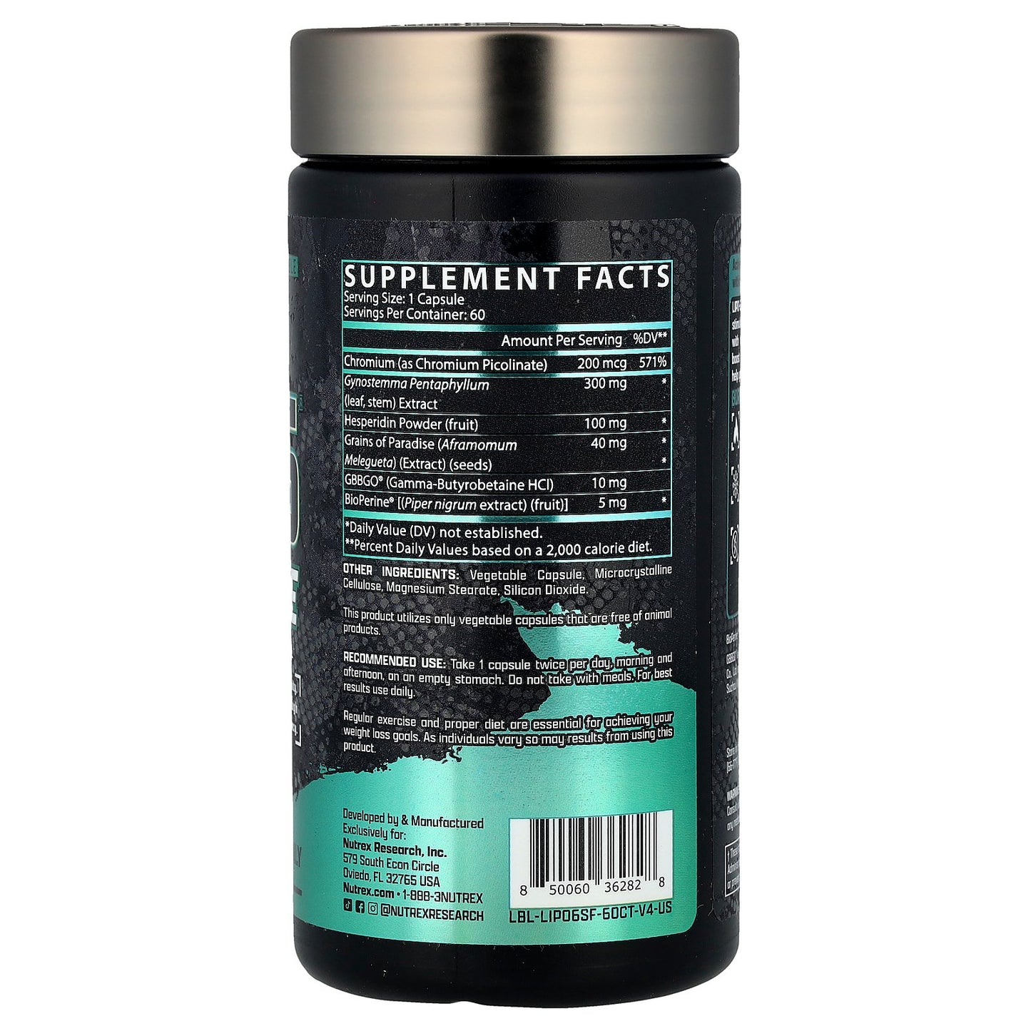 Nutrex Research, Lipo6®, Stim Free, 60 Caps