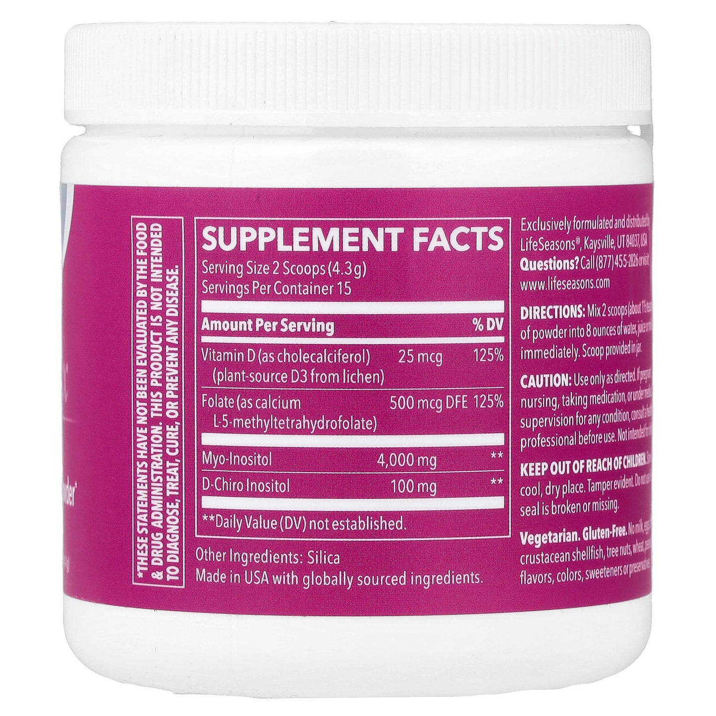 LifeSeasons, Therapeutics, Fertili T™ 2x, Unflavored, 2.3 oz (64.4 g)