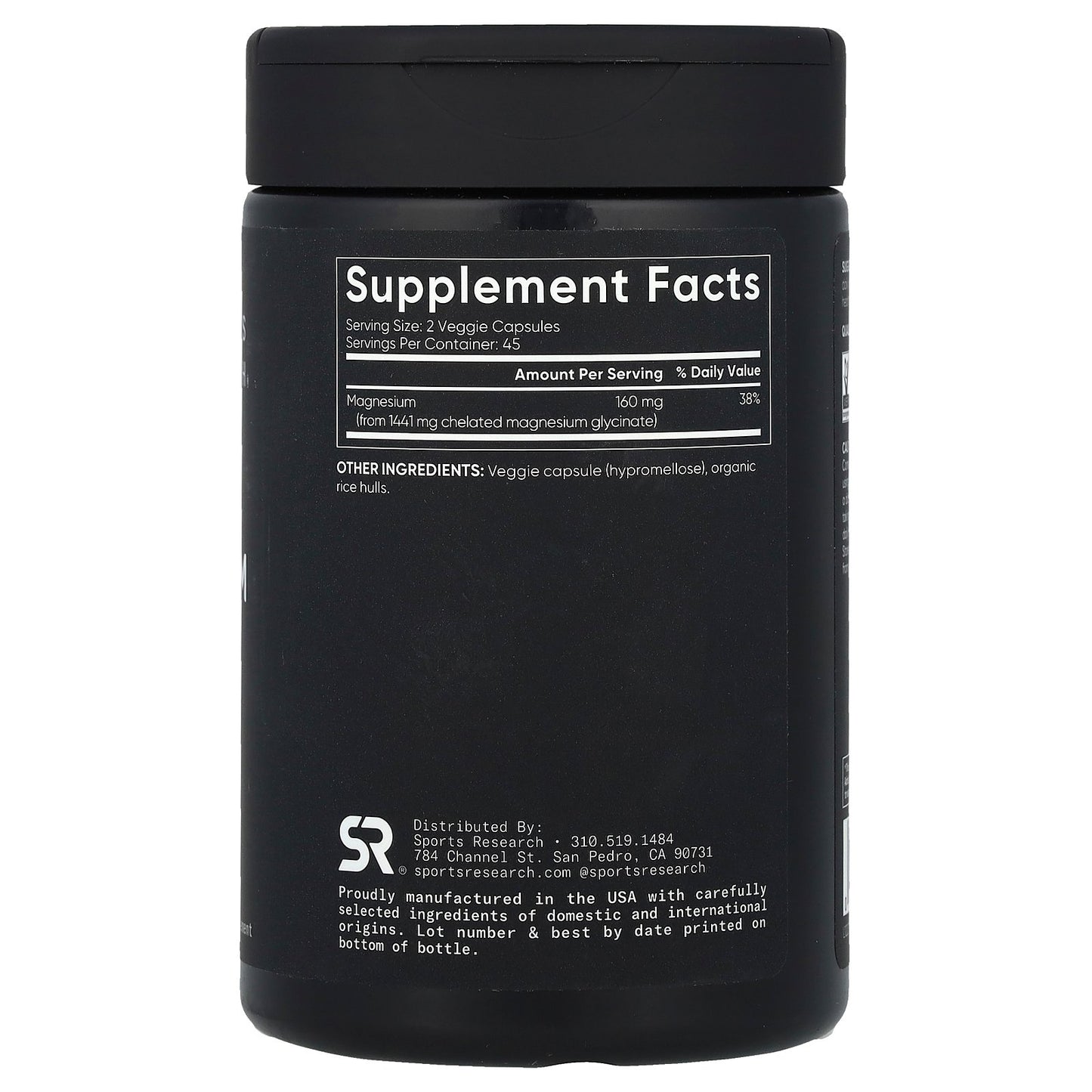 Sports Research, Magnesium Glycinate, 90 Veggie Capsules (80 mg per Capsule)