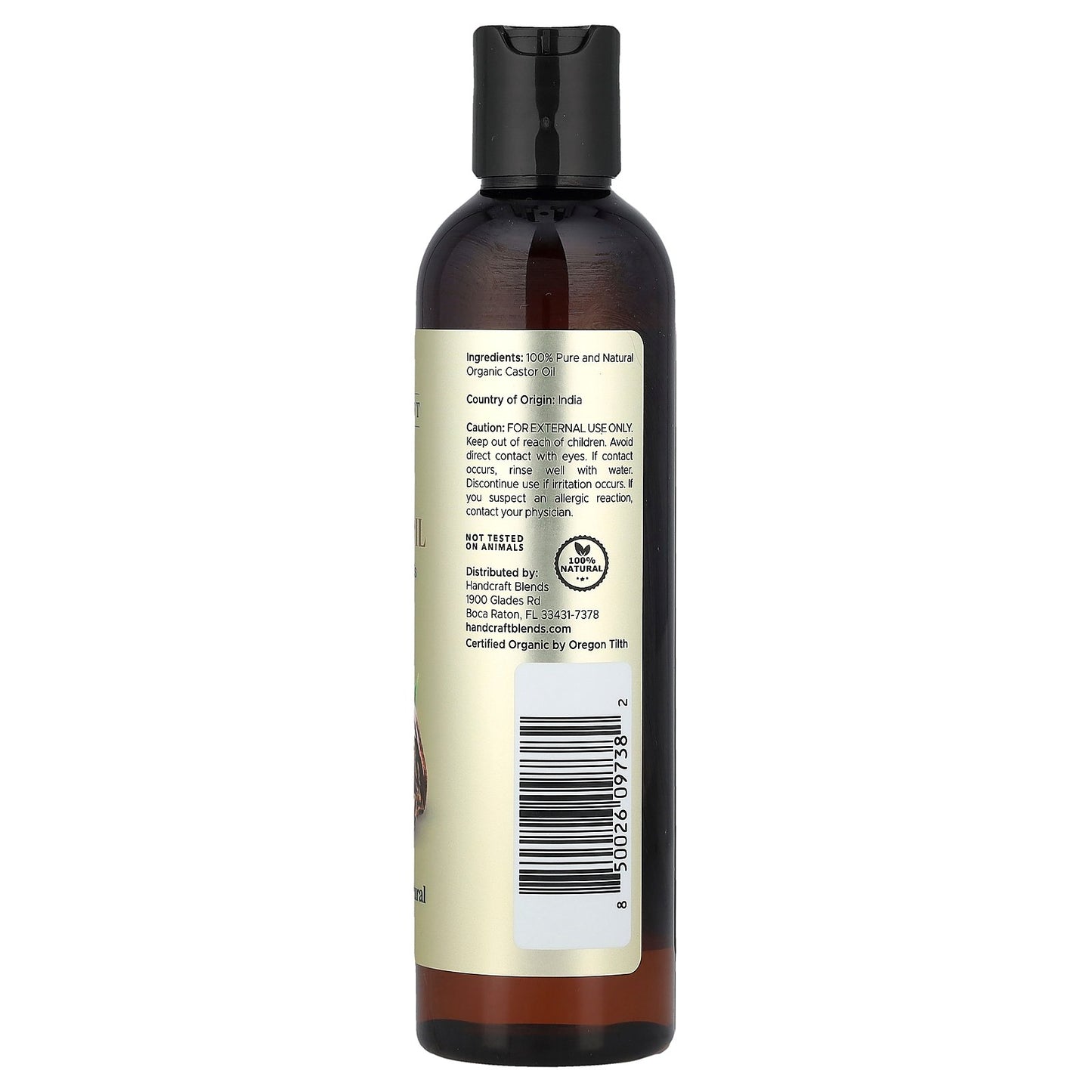 Handcraft Blends, Organic Castor Oil, 8 fl oz (236 ml)