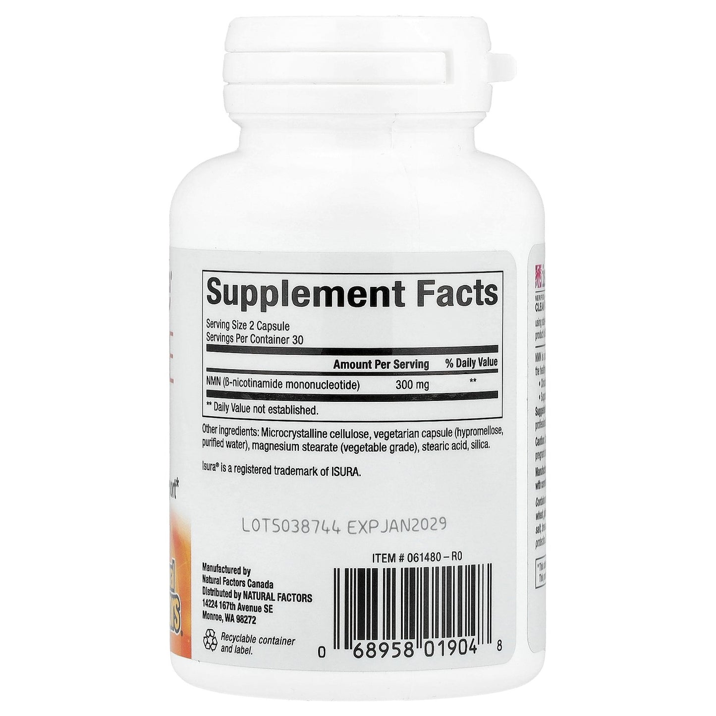 Natural Factors, RegenerLife®, NMN Surge, 60 Vegetarian Capsules (150 mg per Capsule)