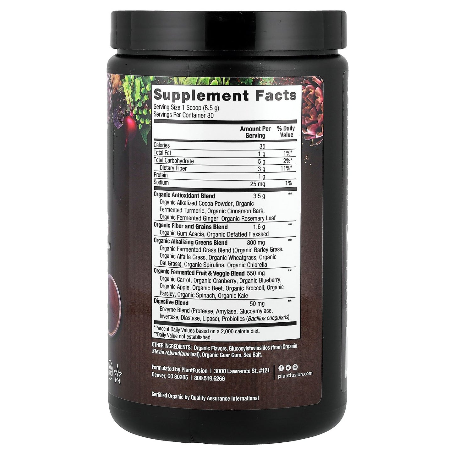 PlantFusion, Organic Cacao Greens, 8.9 oz (255 g)