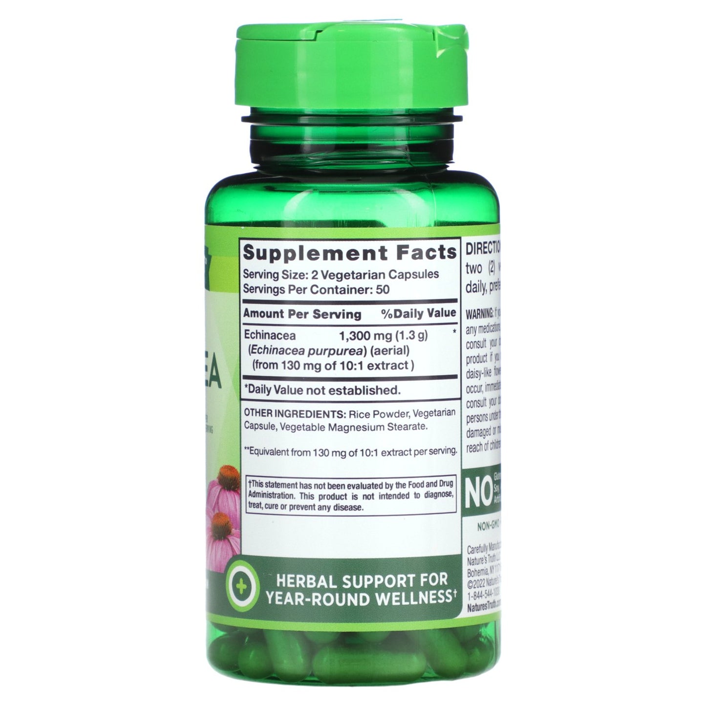Nature's Truth, Echinacea, 100 Vegetarian Capsules (650 mg per Capsule)