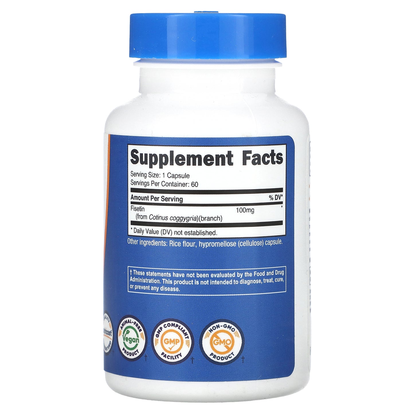 Nutricost, Fisetin, 100 mg , 60 Capsules