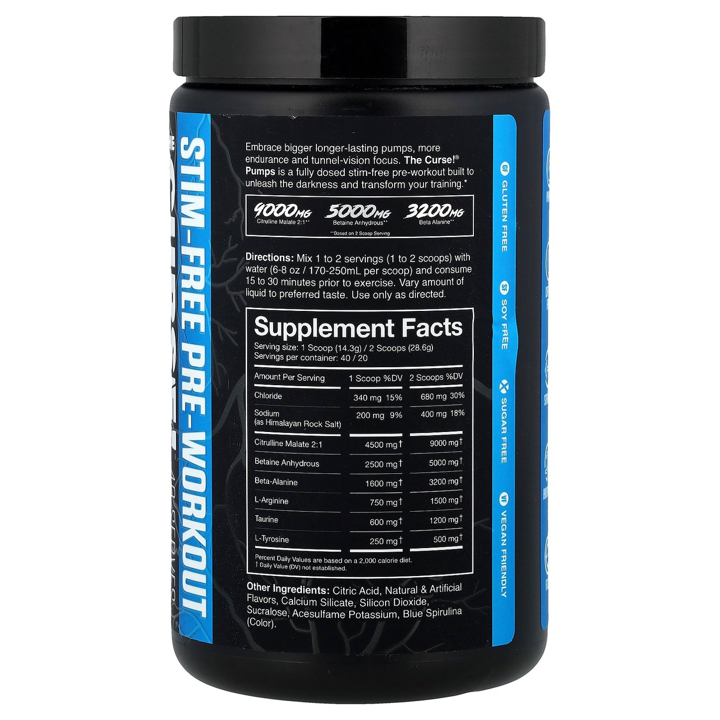 JNX Sports, Stim-Free Pump, Pre-Workout, Blue Raspberry, 20.2 oz (572 g)