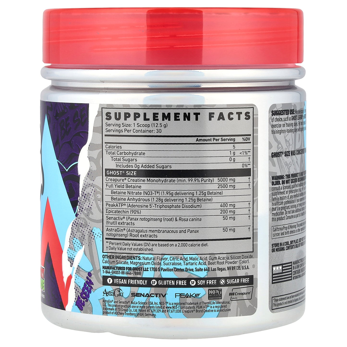 Ghost, Size, Muscle Builder, Cherry Limeade, 13.2 oz (375 g)