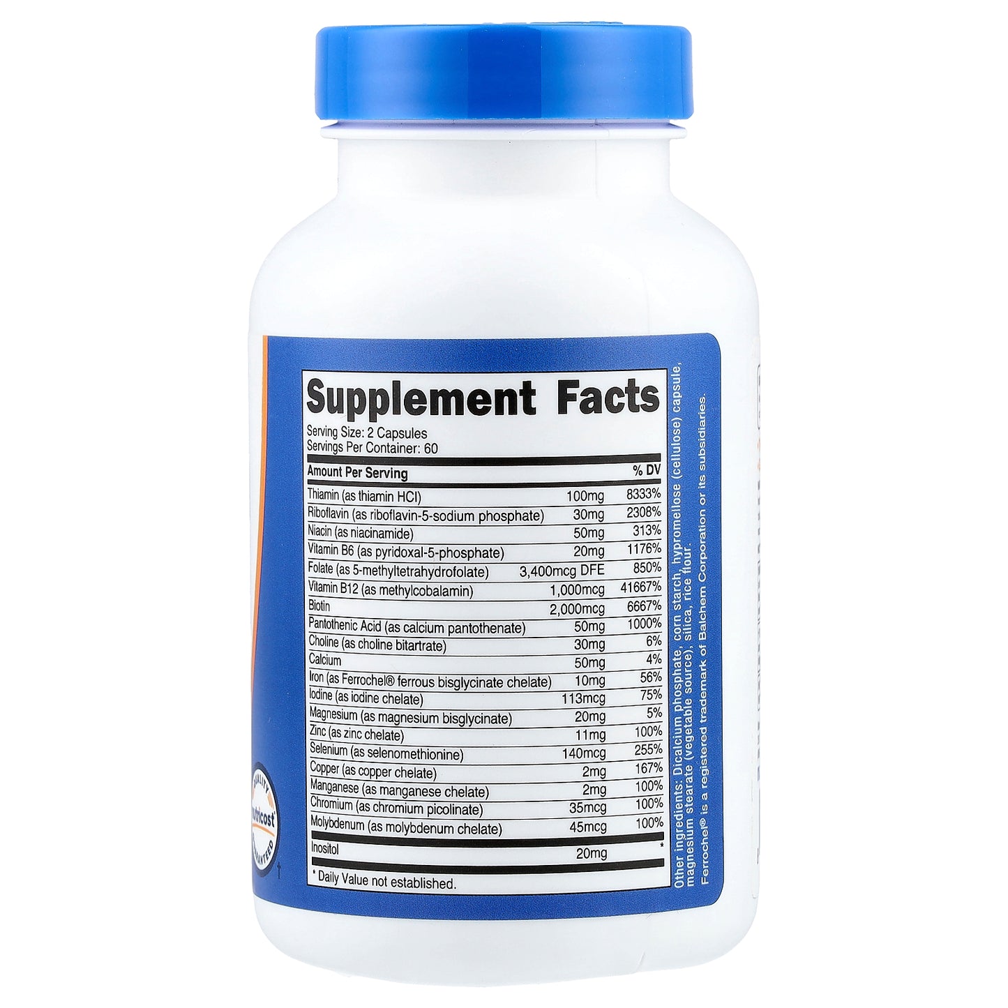 Nutricost, Methylated Vitamin B Complex, 120 Capsules