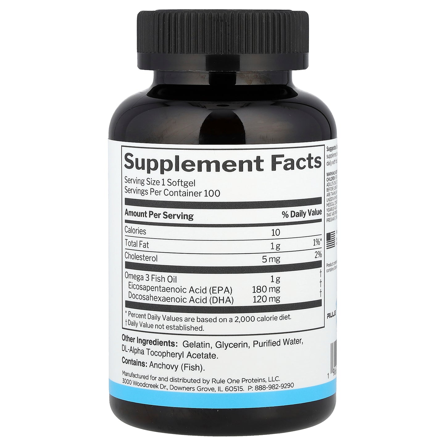 Rule One Proteins, Fish Oil, 1 g, 100 Softgels