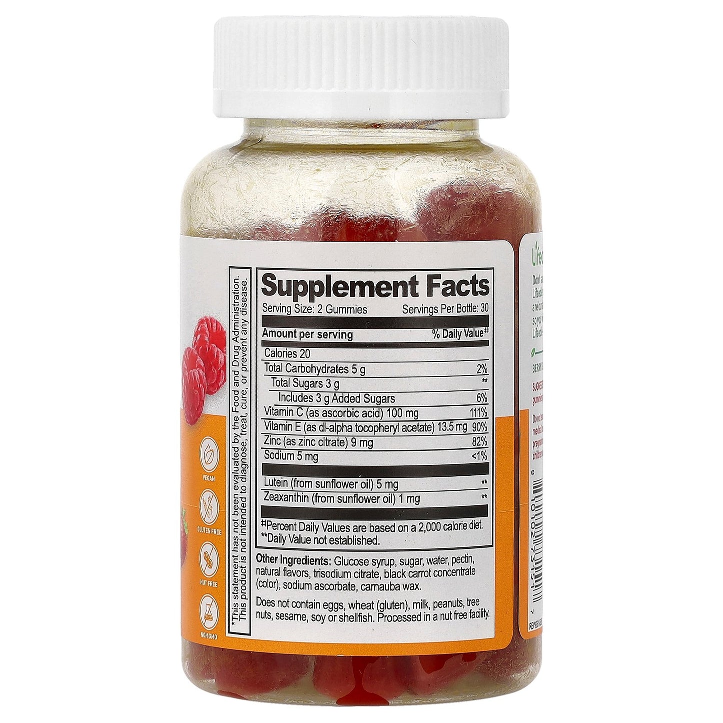 Lifeable, Lutein and Zeaxanthin Gummies, Berry, 60 Gummies