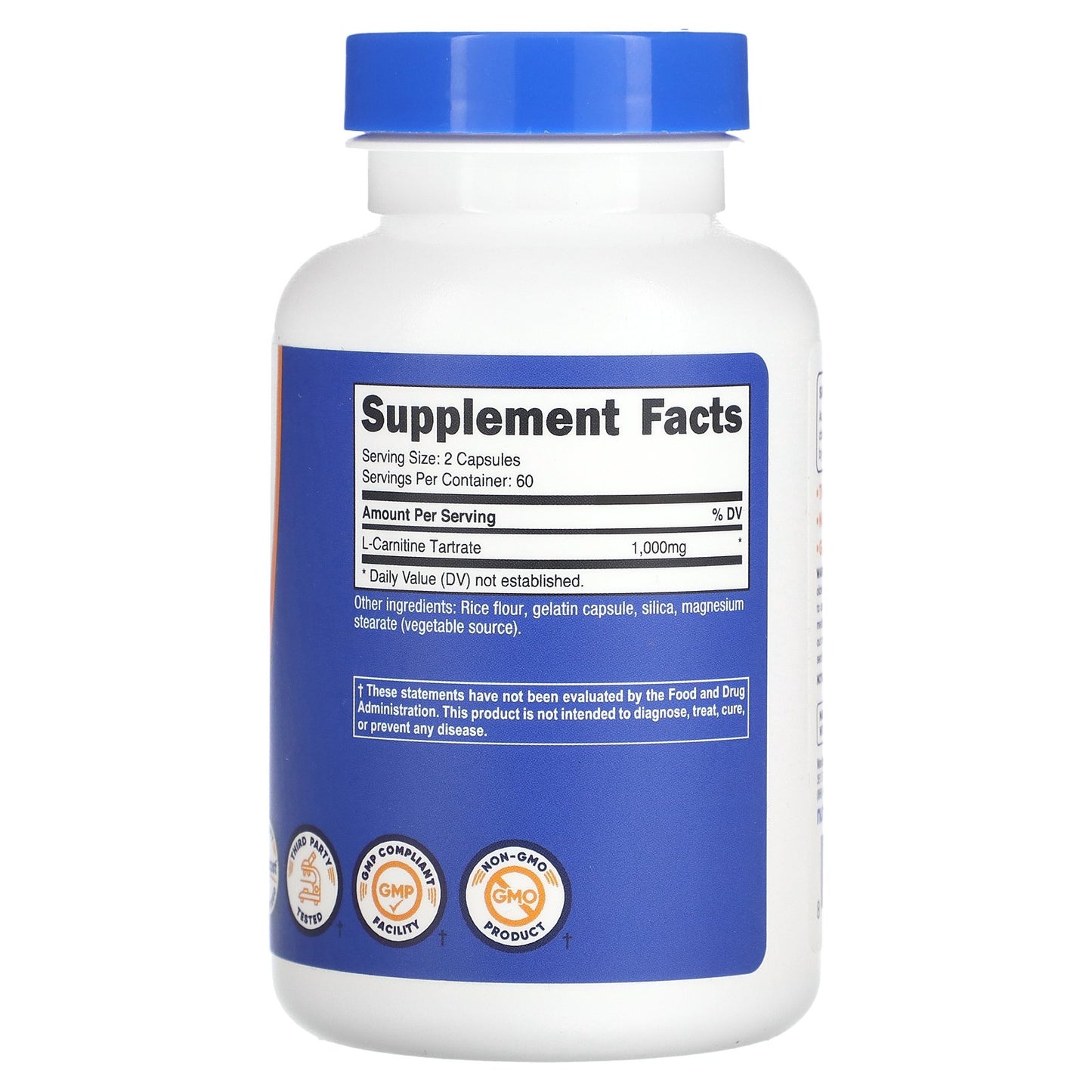 Nutricost, L-Carnitine Tartrate, 120 Capsules (500 mg per Capsule)