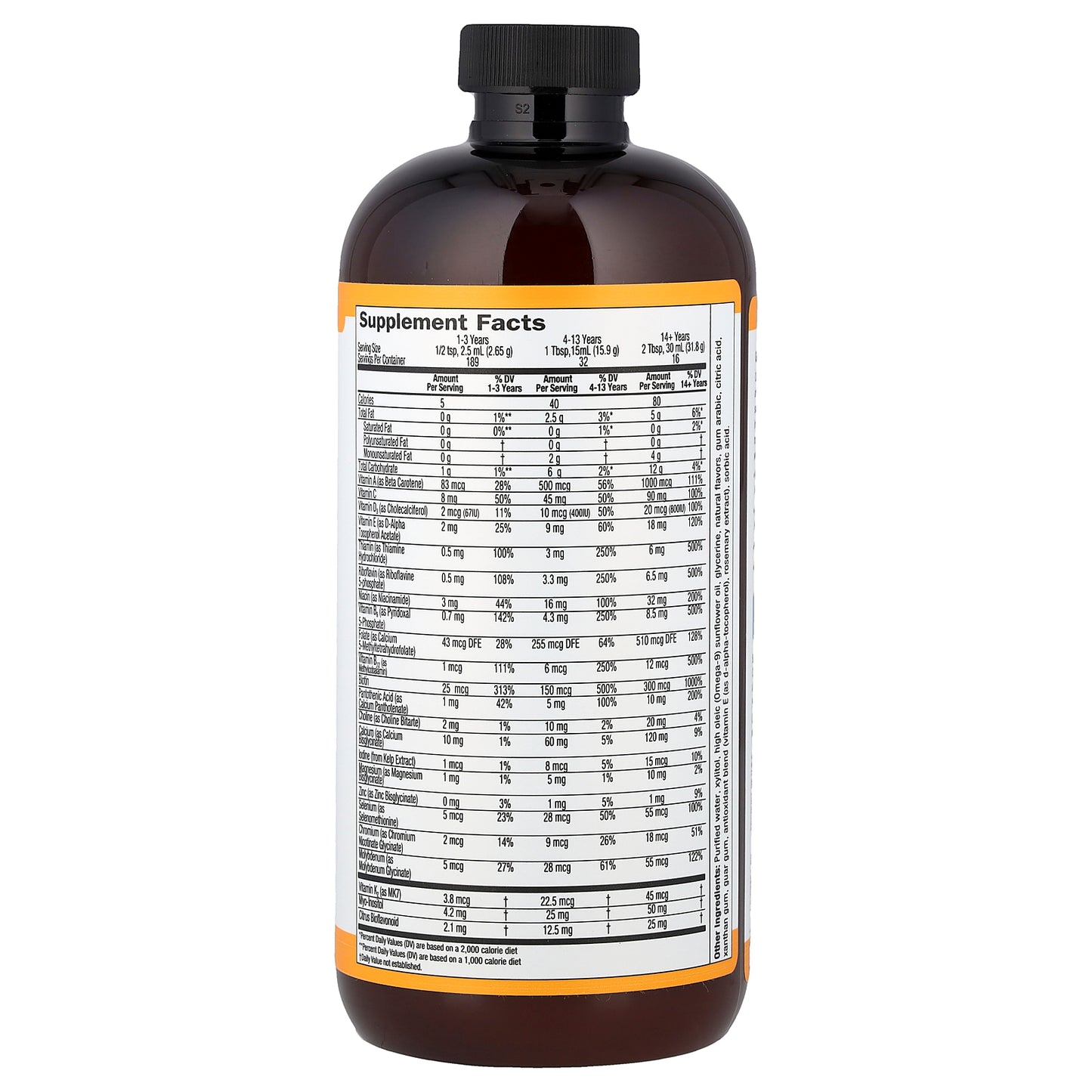 Barlean's, Seriously Delicious®, Liquid Multivitamin, Tropical, 16 fl oz (473 ml)