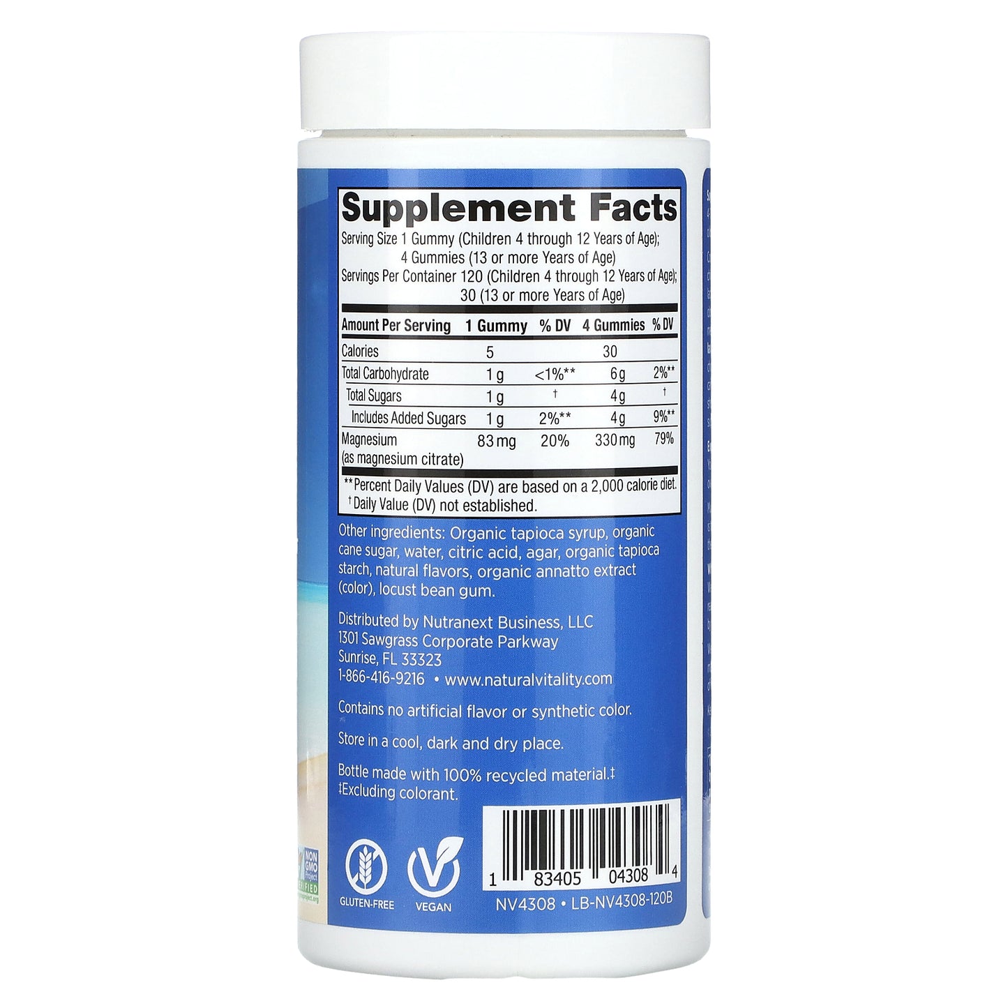 Natural Vitality, CALM, Magnesium Supplement, Orange, 83 mg, 120 Gummies