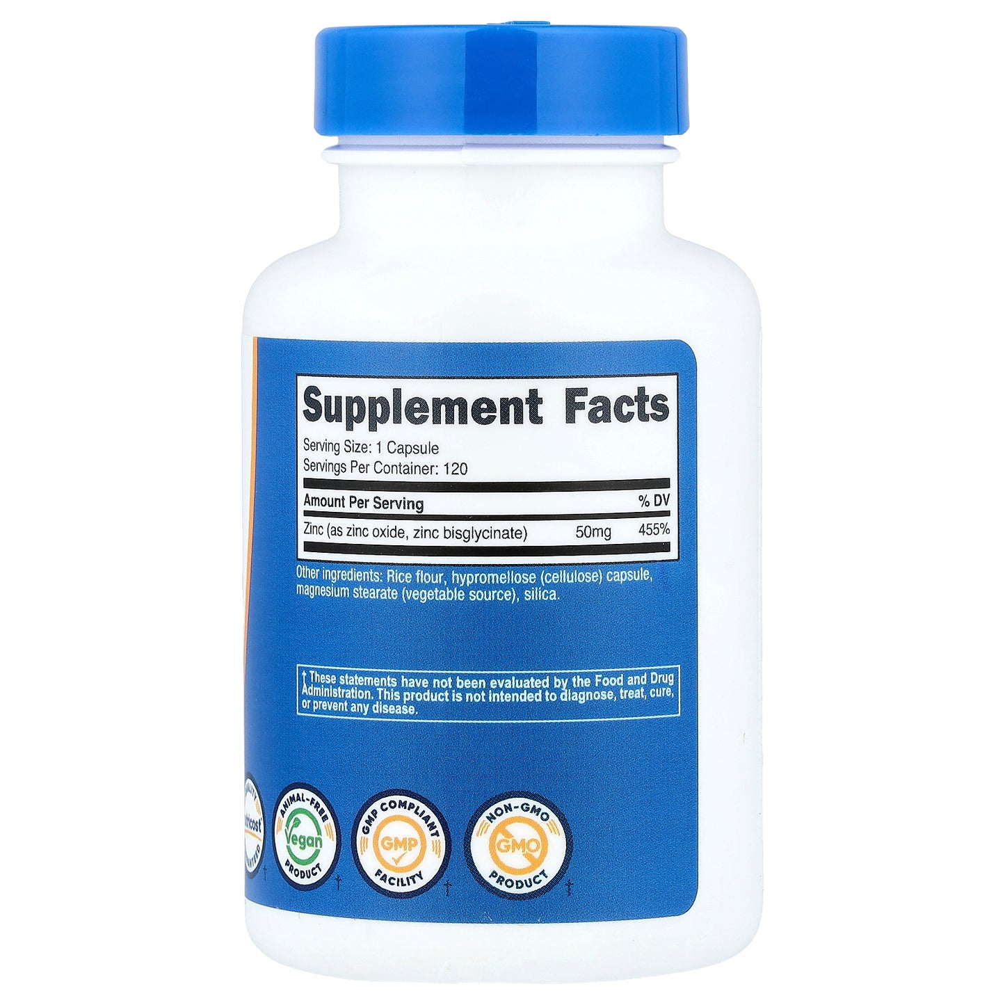 Nutricost, Zinc Bisglycinate, 50 mg, 120 Capsules