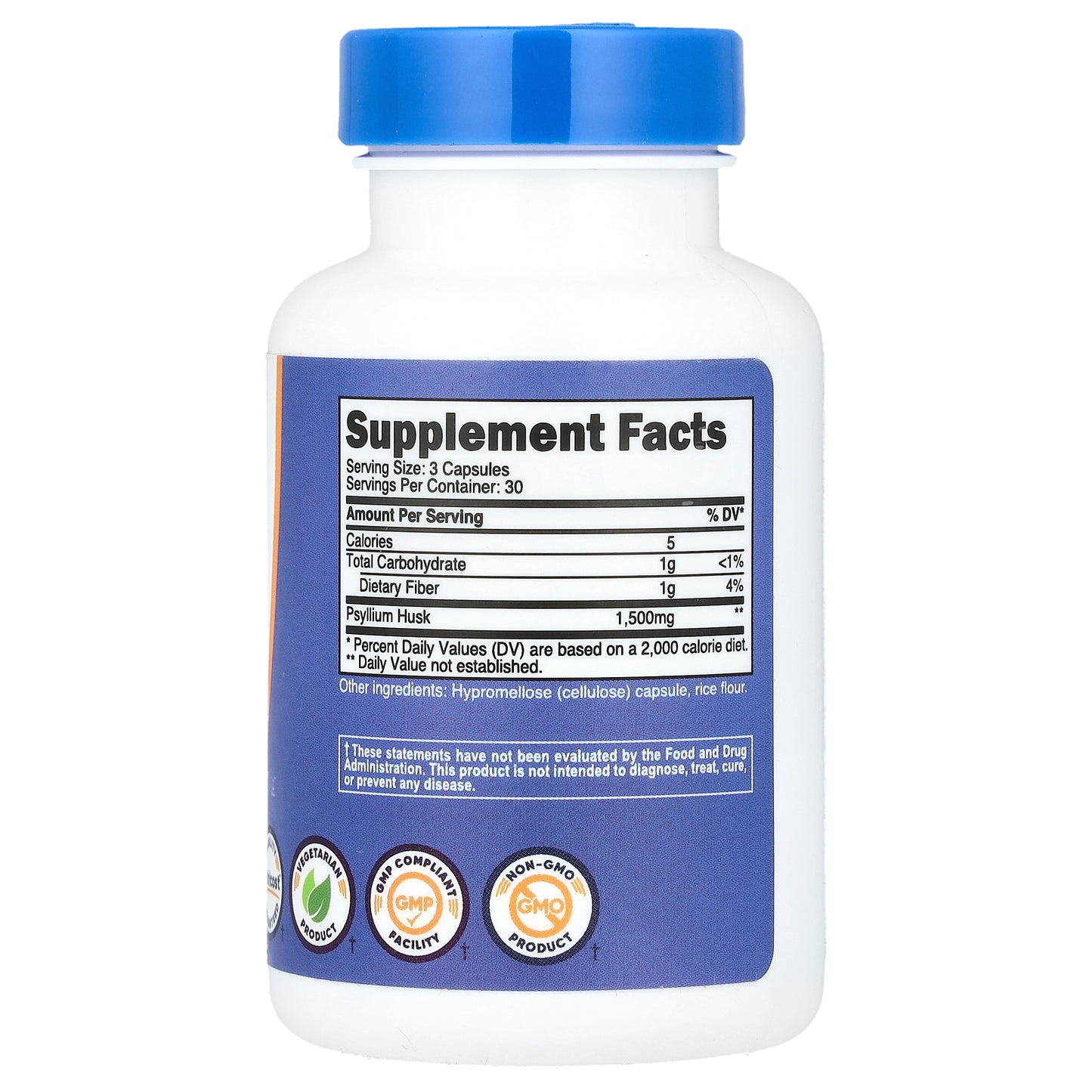 Nutricost, Psyllium Husk, 90 Capsules, (500 mg per Capsule)