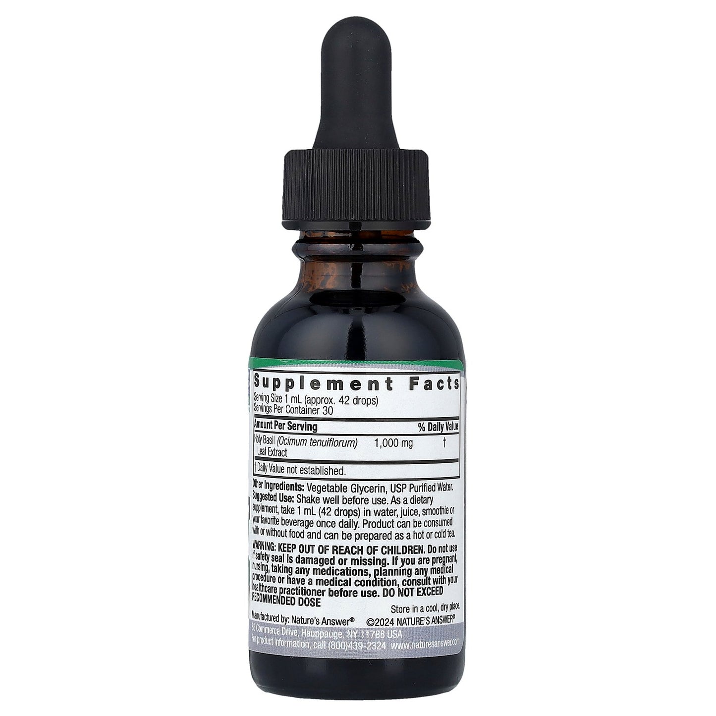 Nature's Answer, Holy Basil, Alcohol Free, 1 fl oz (30 ml)