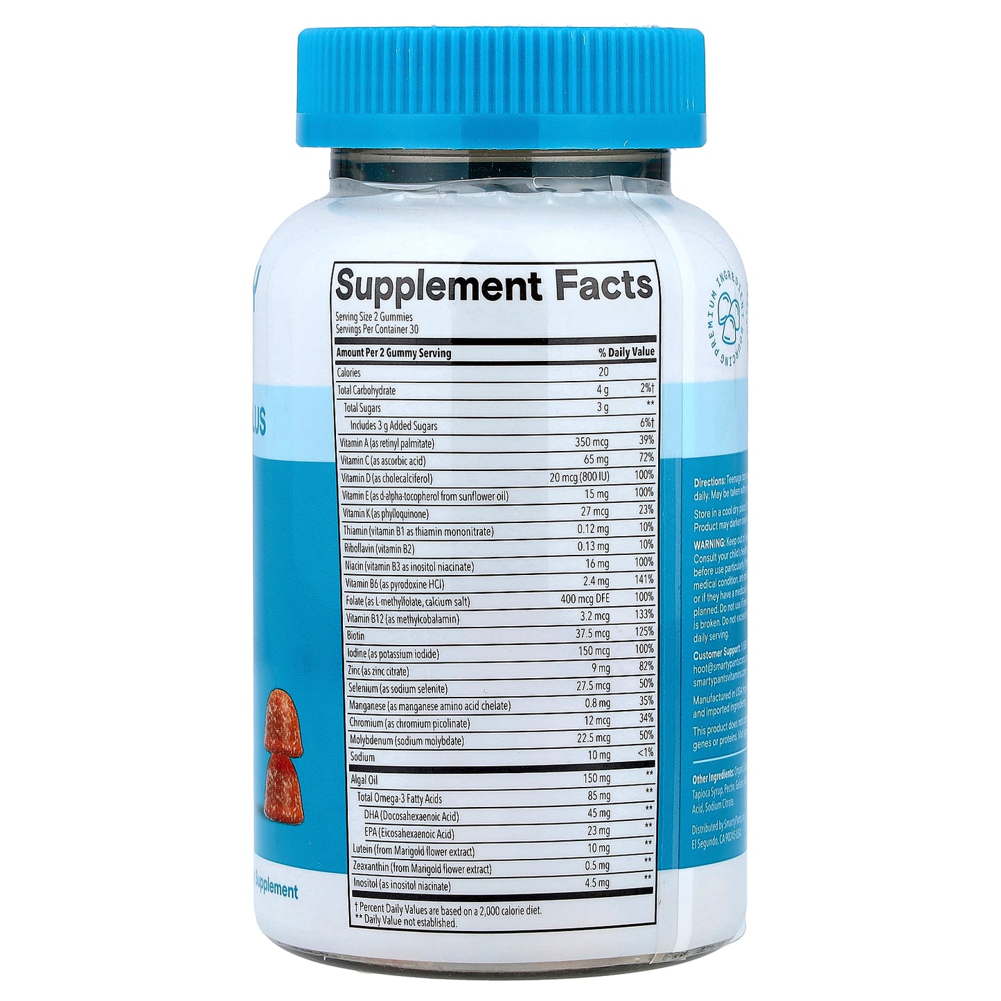 SmartyPants, Teen Guy Plus Multi & Omegas, Pineapple Orange, 60 Gummies