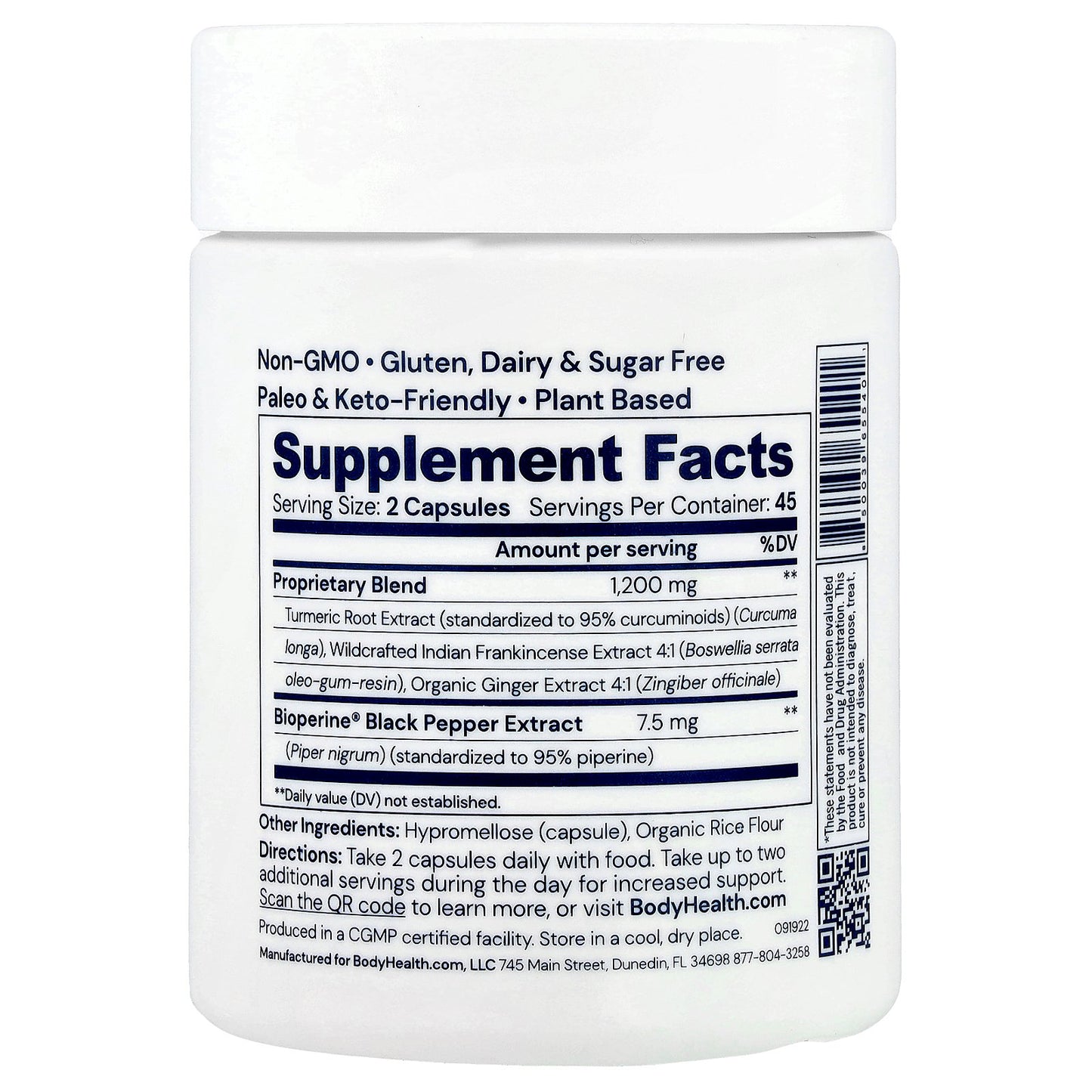 BodyHealth, Relief™, Turmeric, Ginger & Boswellia, 90 Capsules