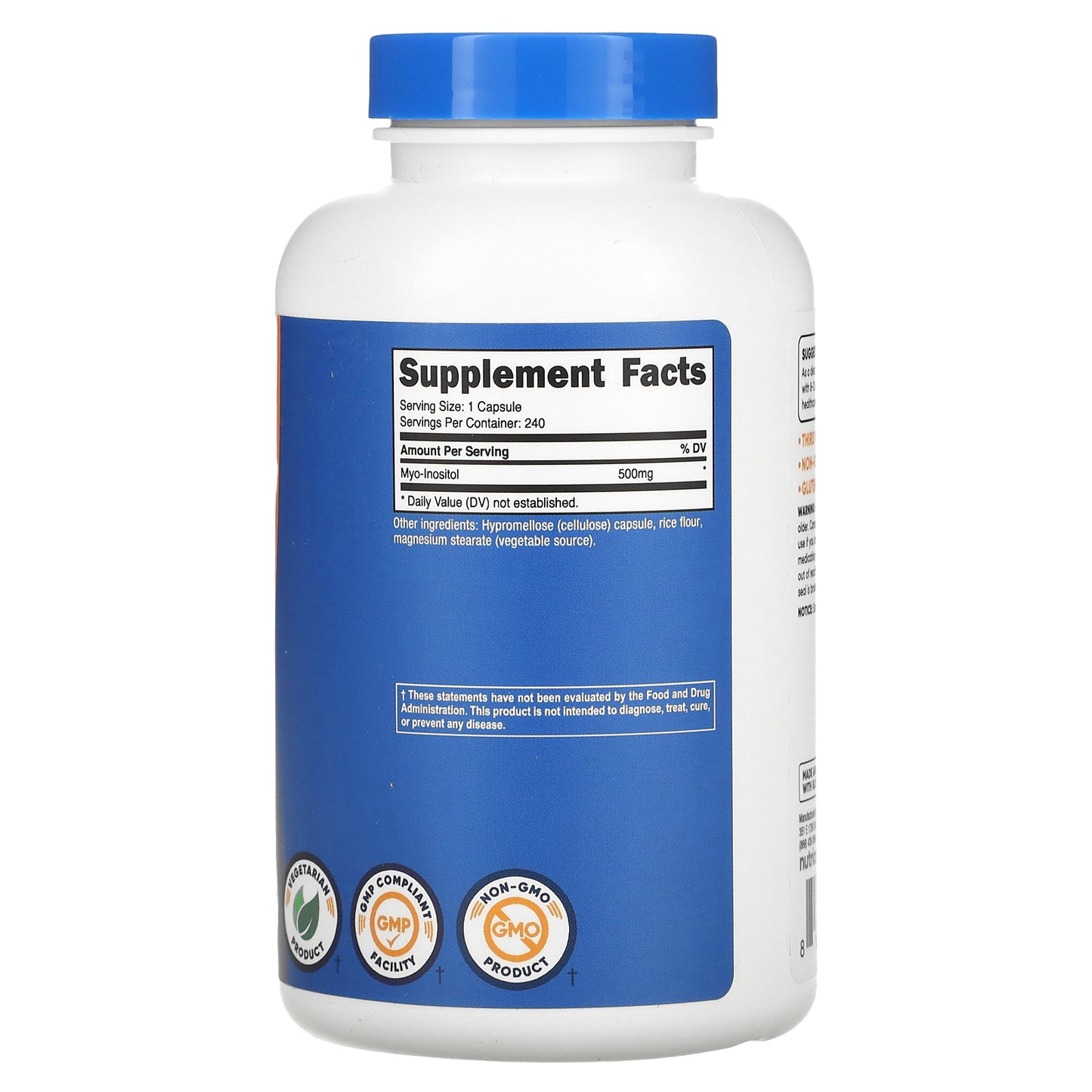 Nutricost, Inositol, 500 mg, 240 Capsules