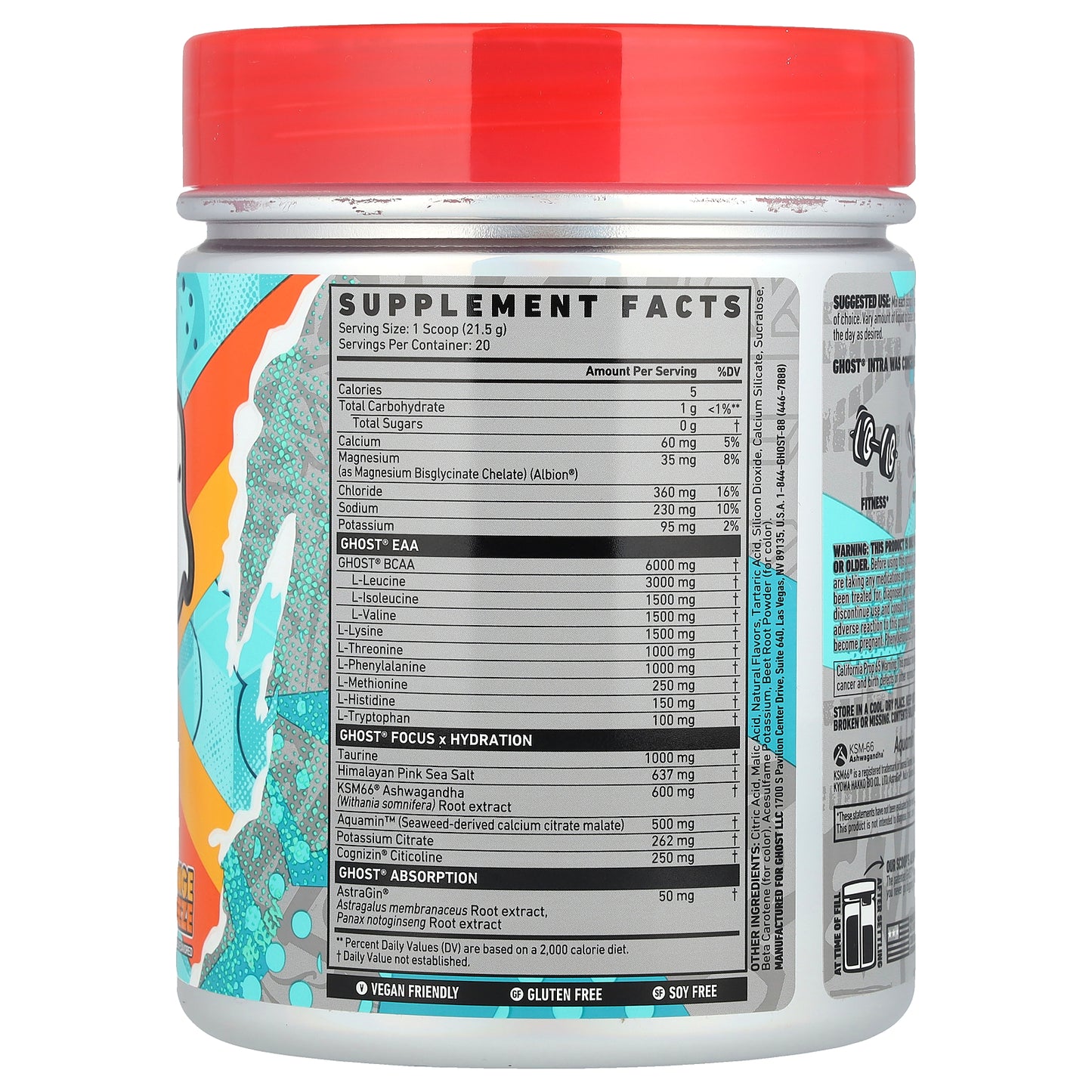 Ghost, Intra, Orange Squeeze, 15.2 oz (430 g)