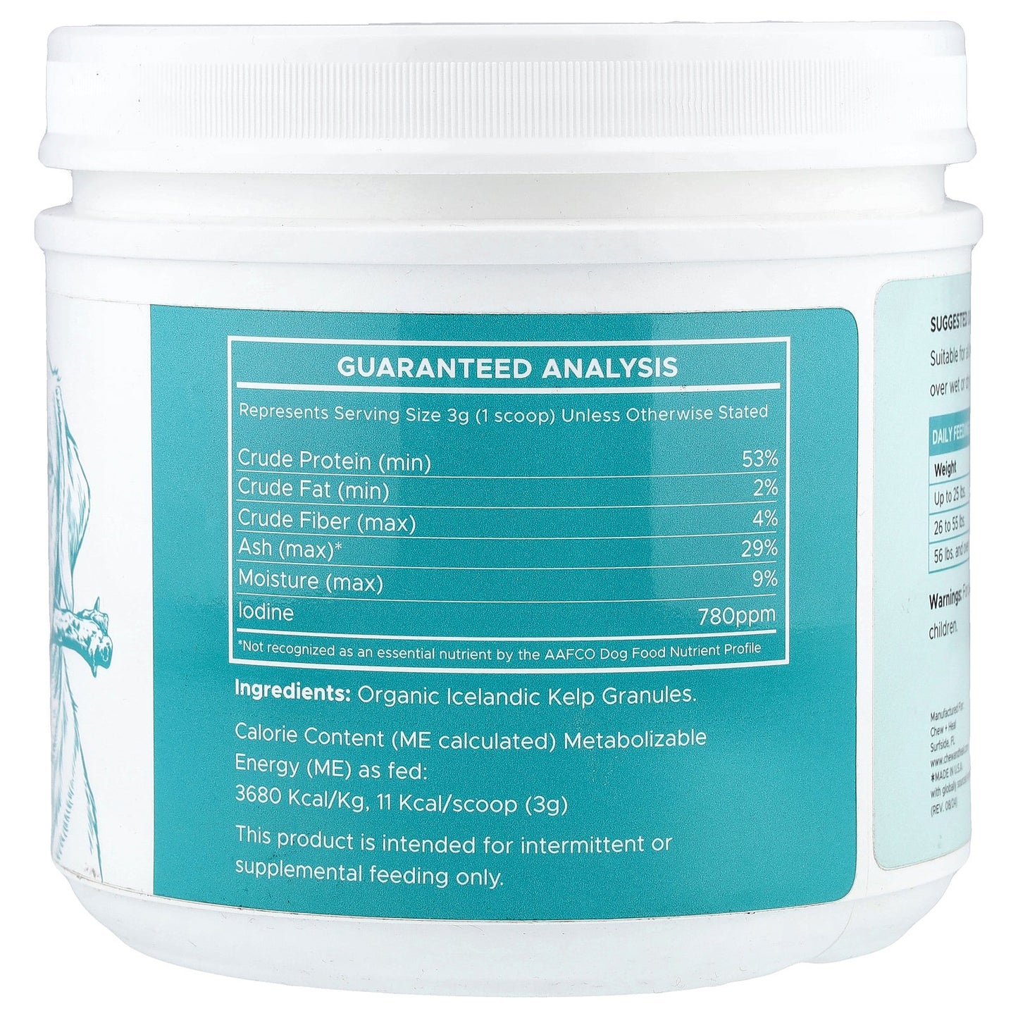 Chew + Heal, Organic Kelp Marine Superfood, For Dogs, 16 oz (454 g)