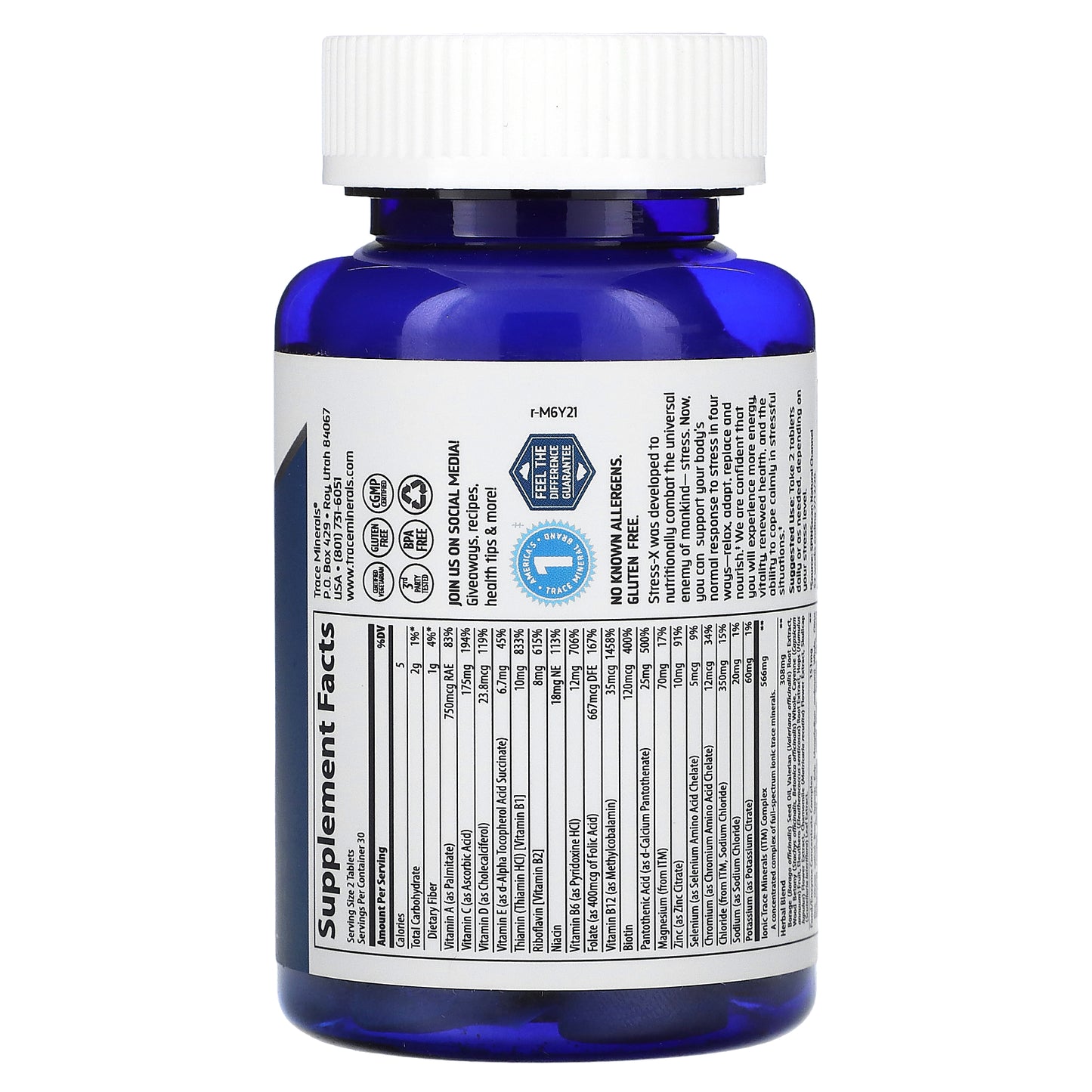 Trace, Stress-X, 60 Tablets