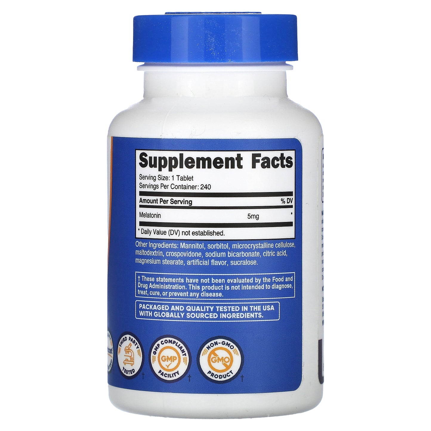 Nutricost, Melatonin, Mixed Berry, 5 mg, 240 Tablets