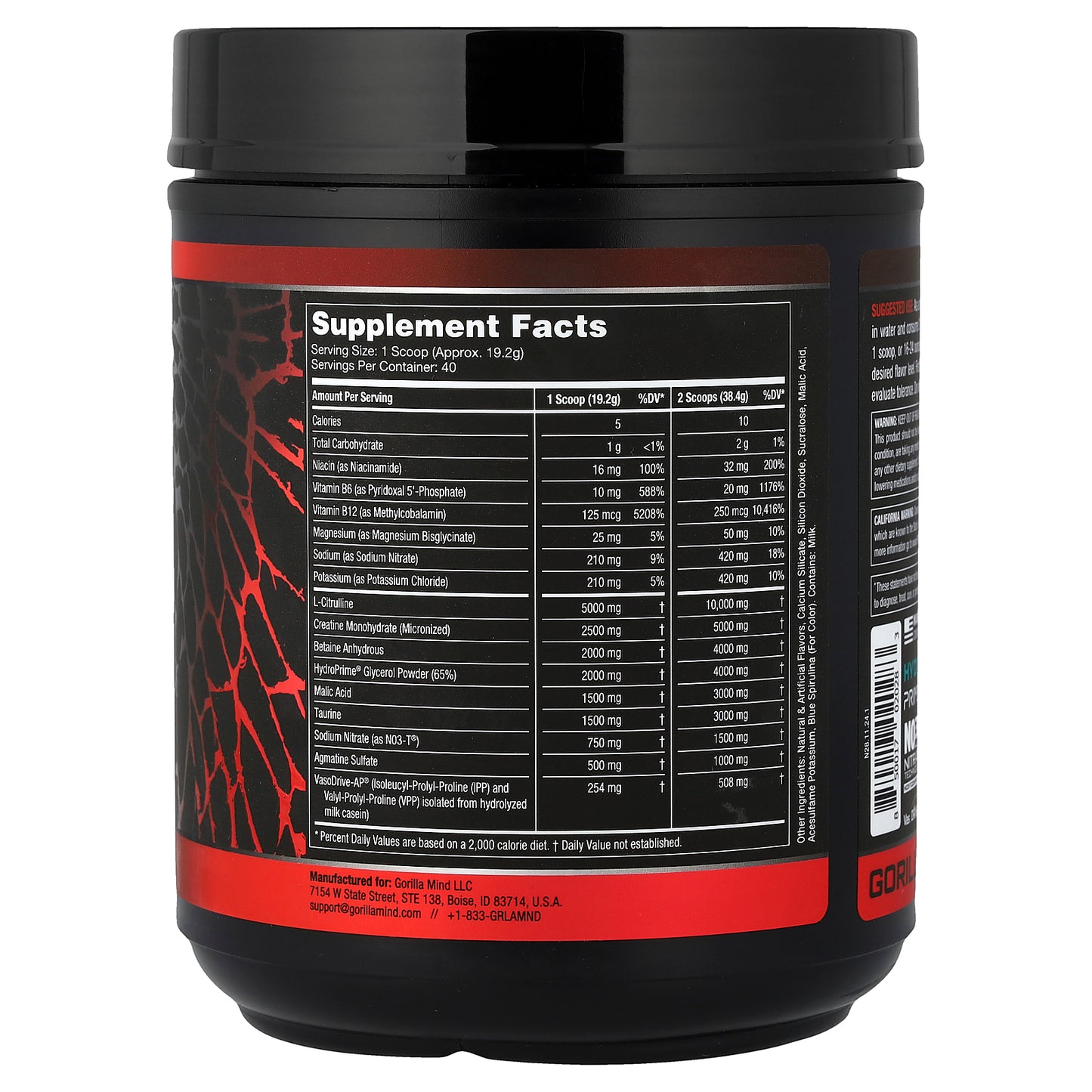 Gorilla Mind, Mode Nitric®, Stimulant Free Pre-Workout Formula, Bombsicle, 1.69 lb (768 g)