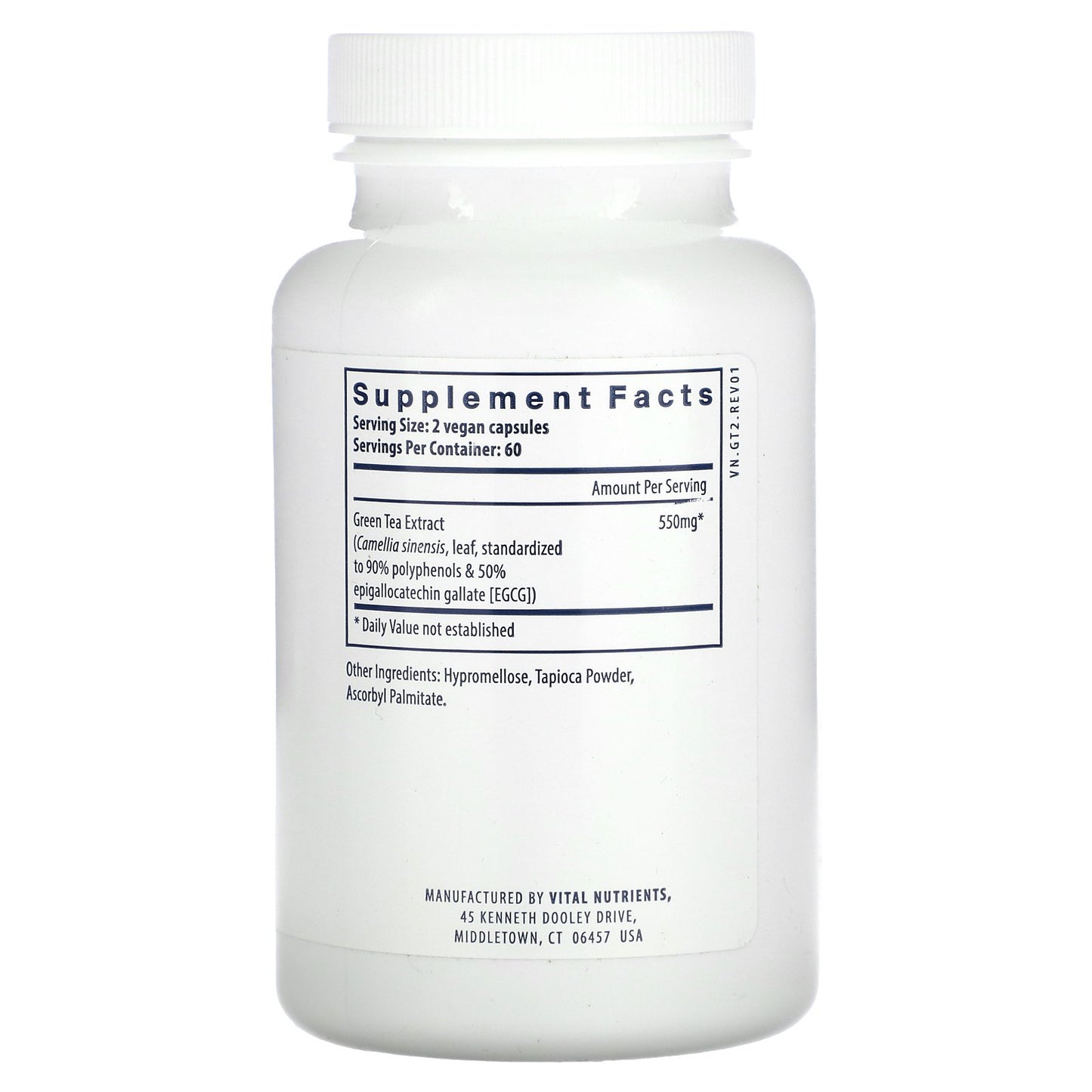 Vital Nutrients, Green Tea Extract, 120 Vegan Capsules (275 mg per Capsule)