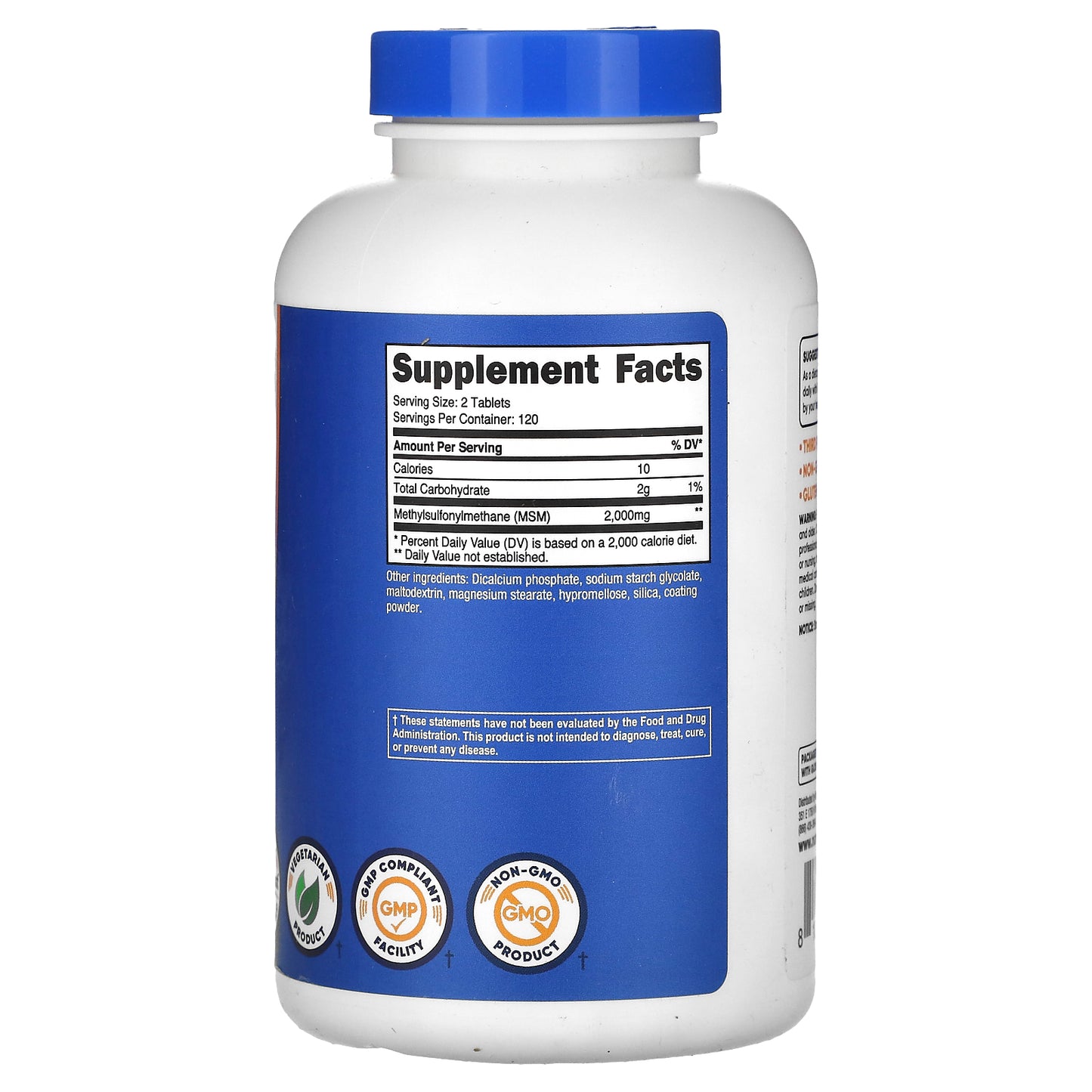 Nutricost, MSM, 240 Tablets (1,000 mg per Tablet)