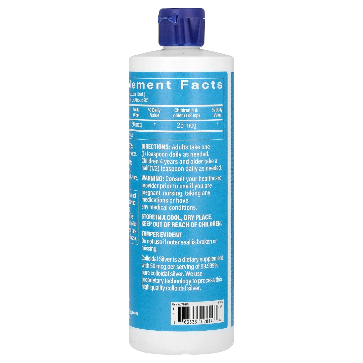 The Vitamin Shoppe, Colloidal Silver, 10 PPM, 16 fl oz (473 ml)