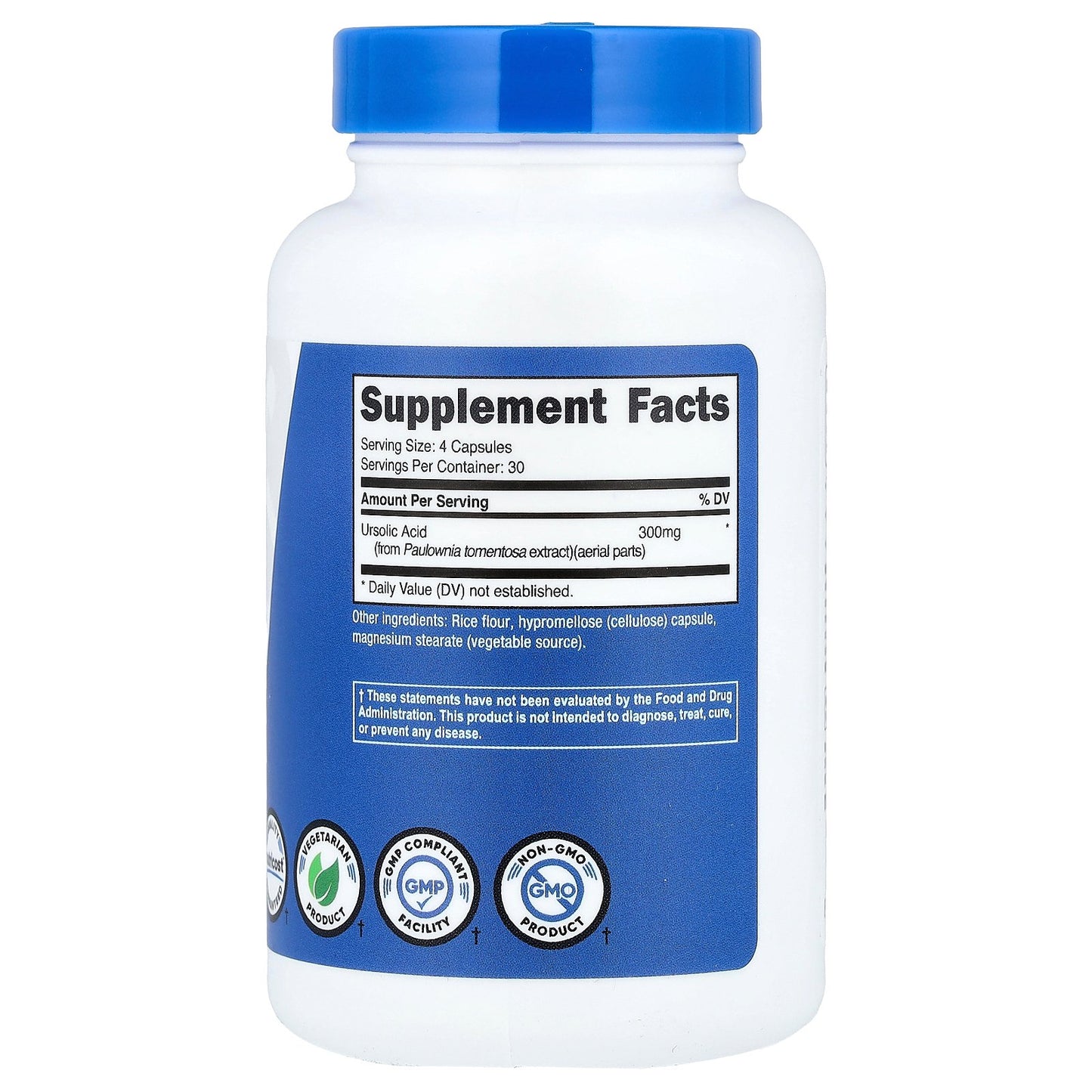 Nutricost, Performance, Ursolic Acid, 120 Capsules (75 mg per Capsule)