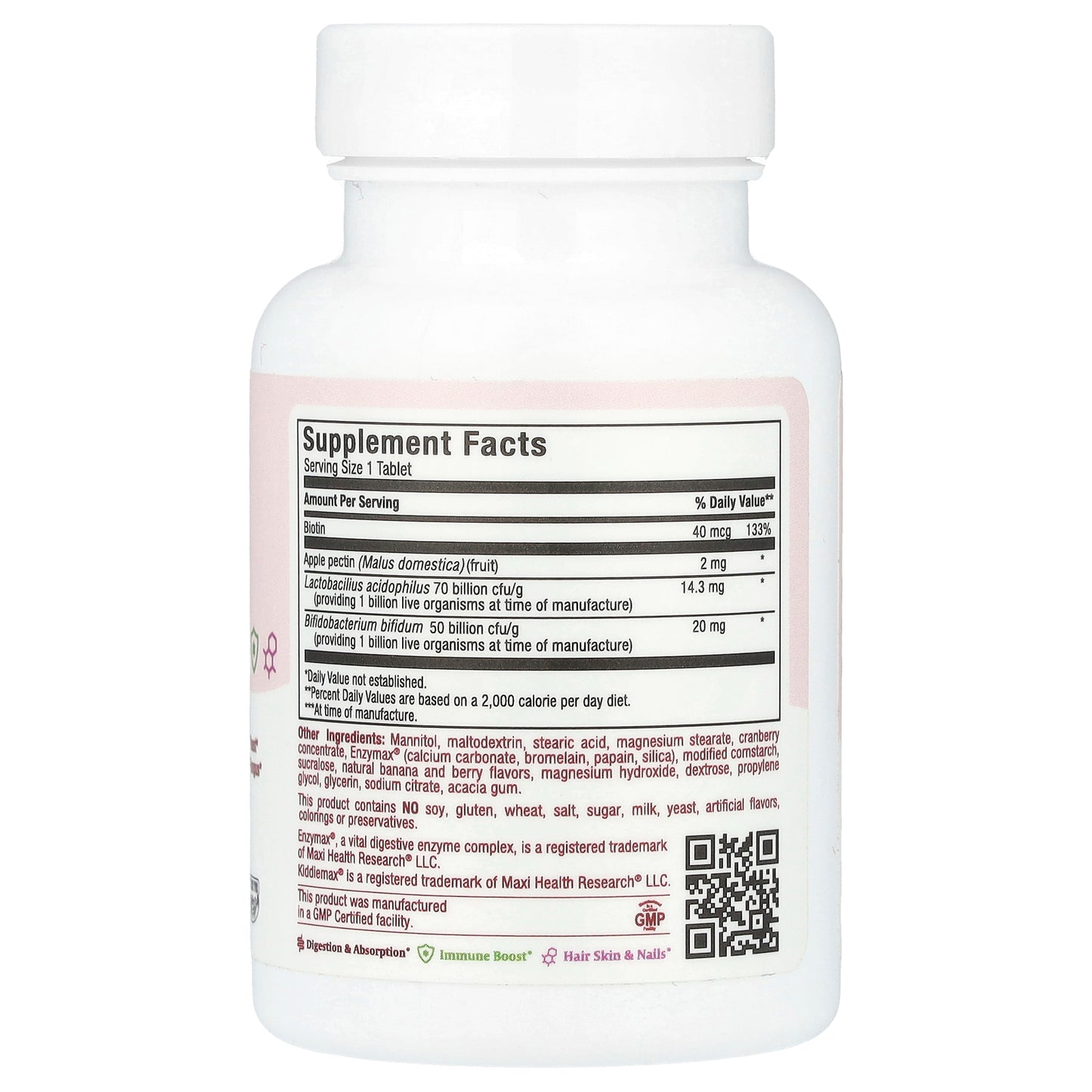 Maxi Health, KiddieMax® Yummie Oraldophilus™, Natural Tropical, 50 Chewies