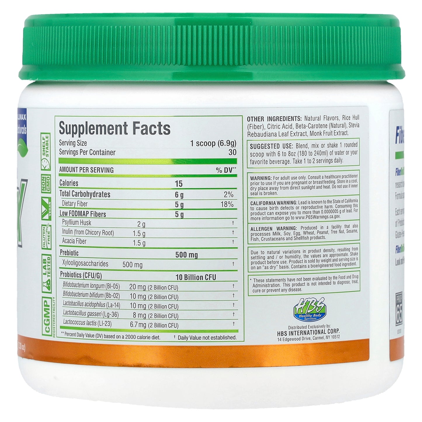 ALLMAX, FiberBiotiX, Orange, 7.3 oz (207 g)