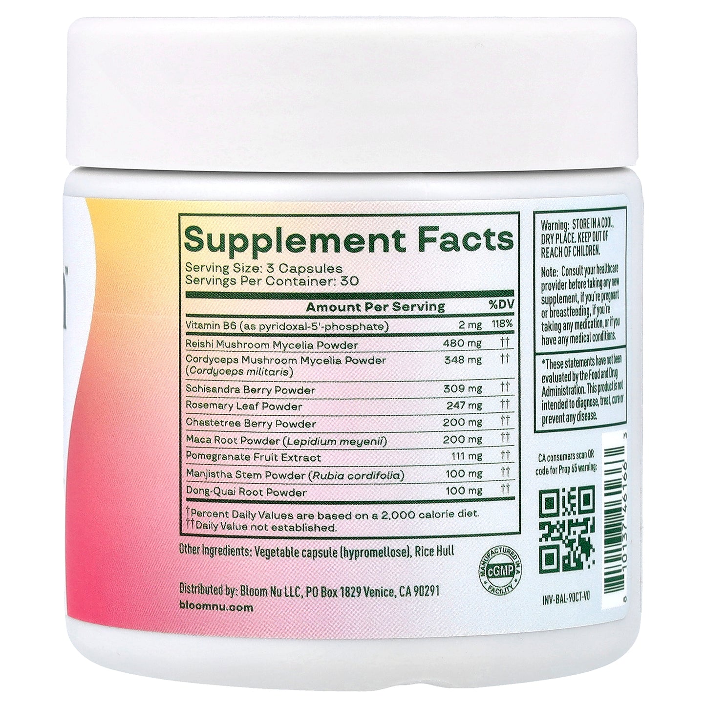 Bloom, Hormone Health, Balance, 90 Capsules