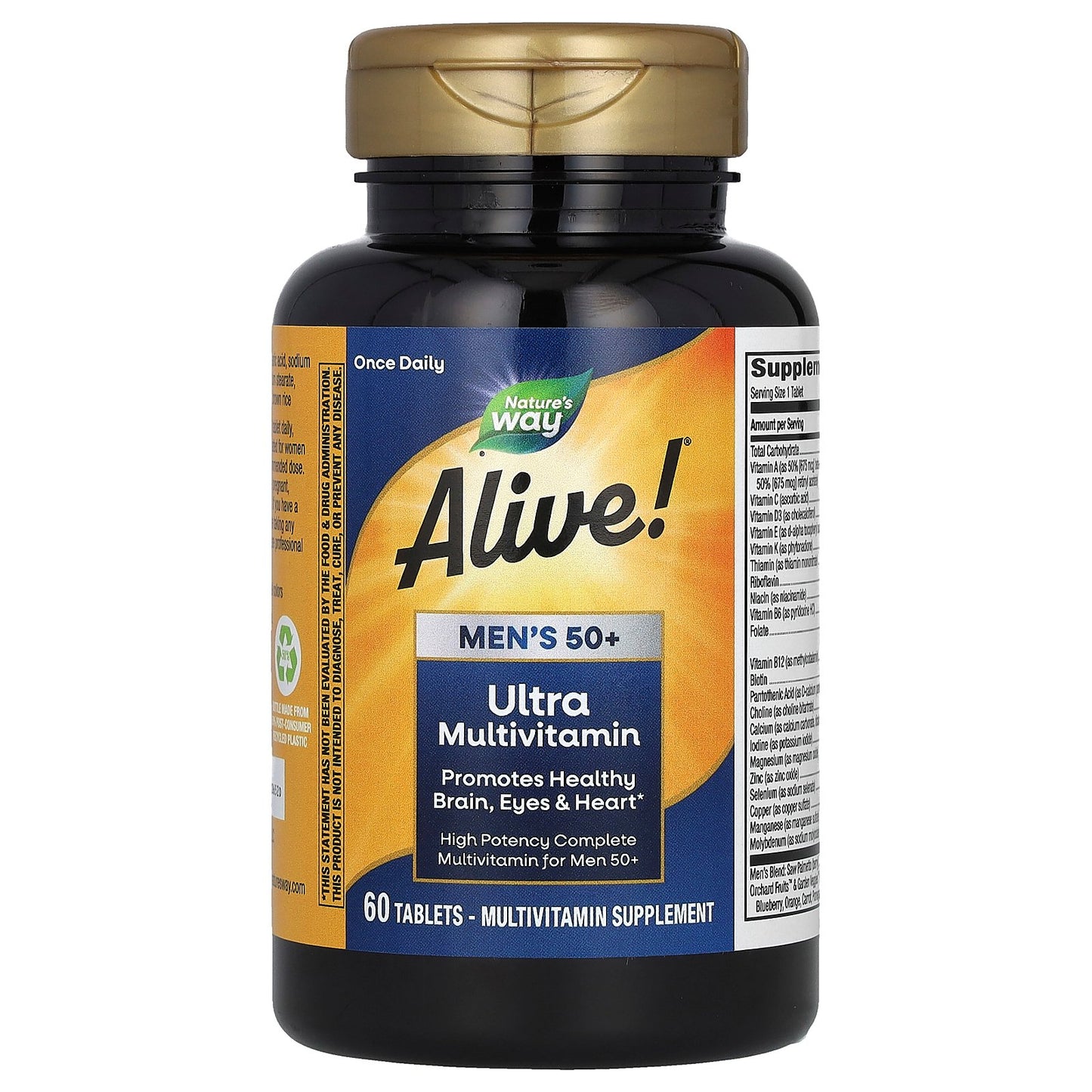 Nature's Way, Alive! Men's 50+ Ultra Multivitamin, 60 Tablets