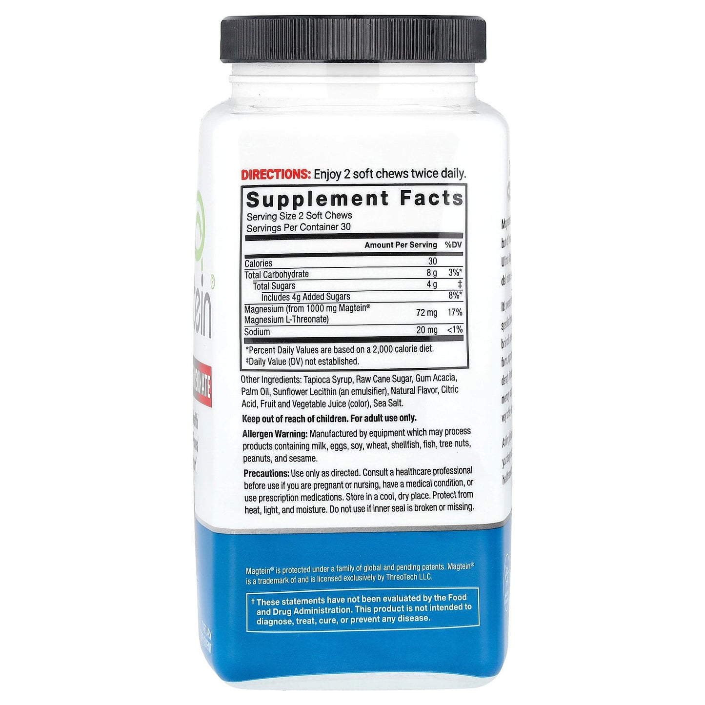 Force Factor, Ultimate Magtein®, Magnesium L-Threonate, Mixed Berry, 60 Soft Chews