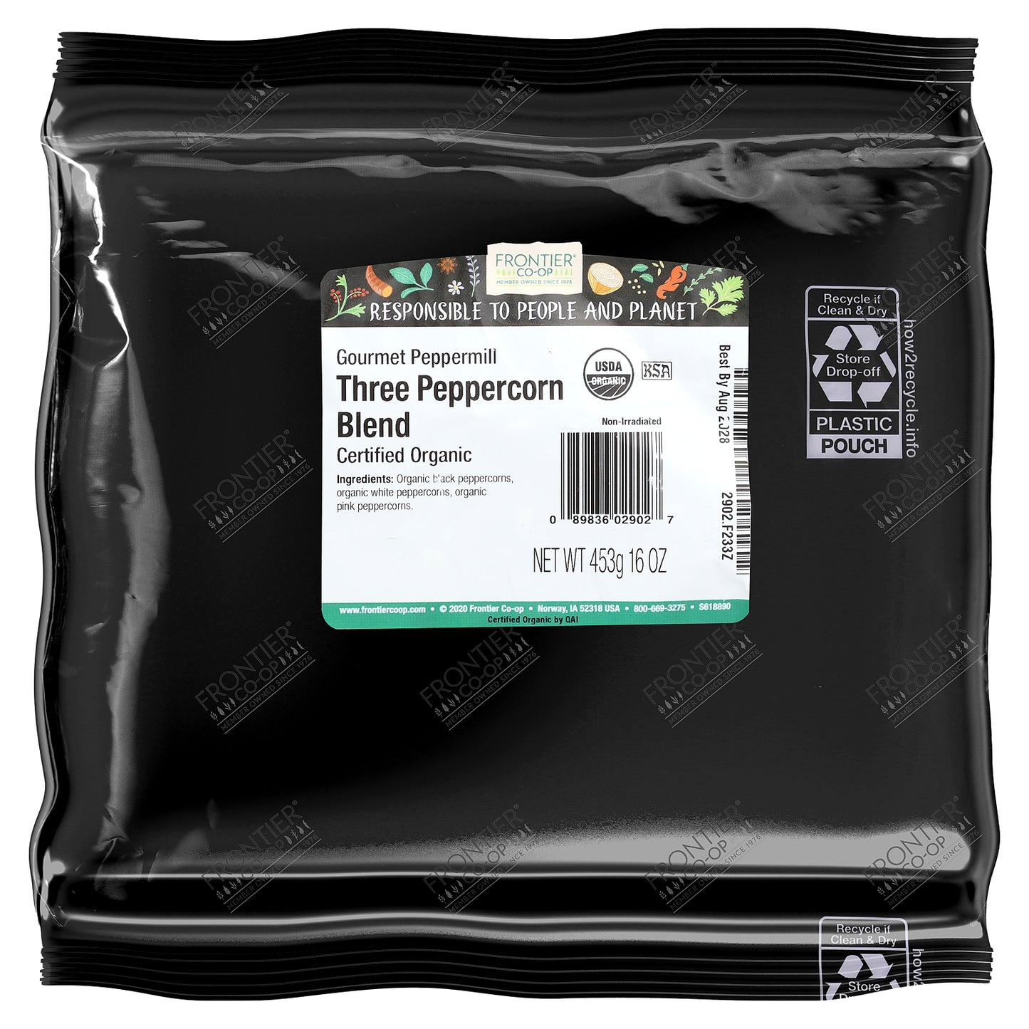 Frontier Co-op, Gourmet Peppermill Three Peppercorn Blend, 16 oz (453 g)