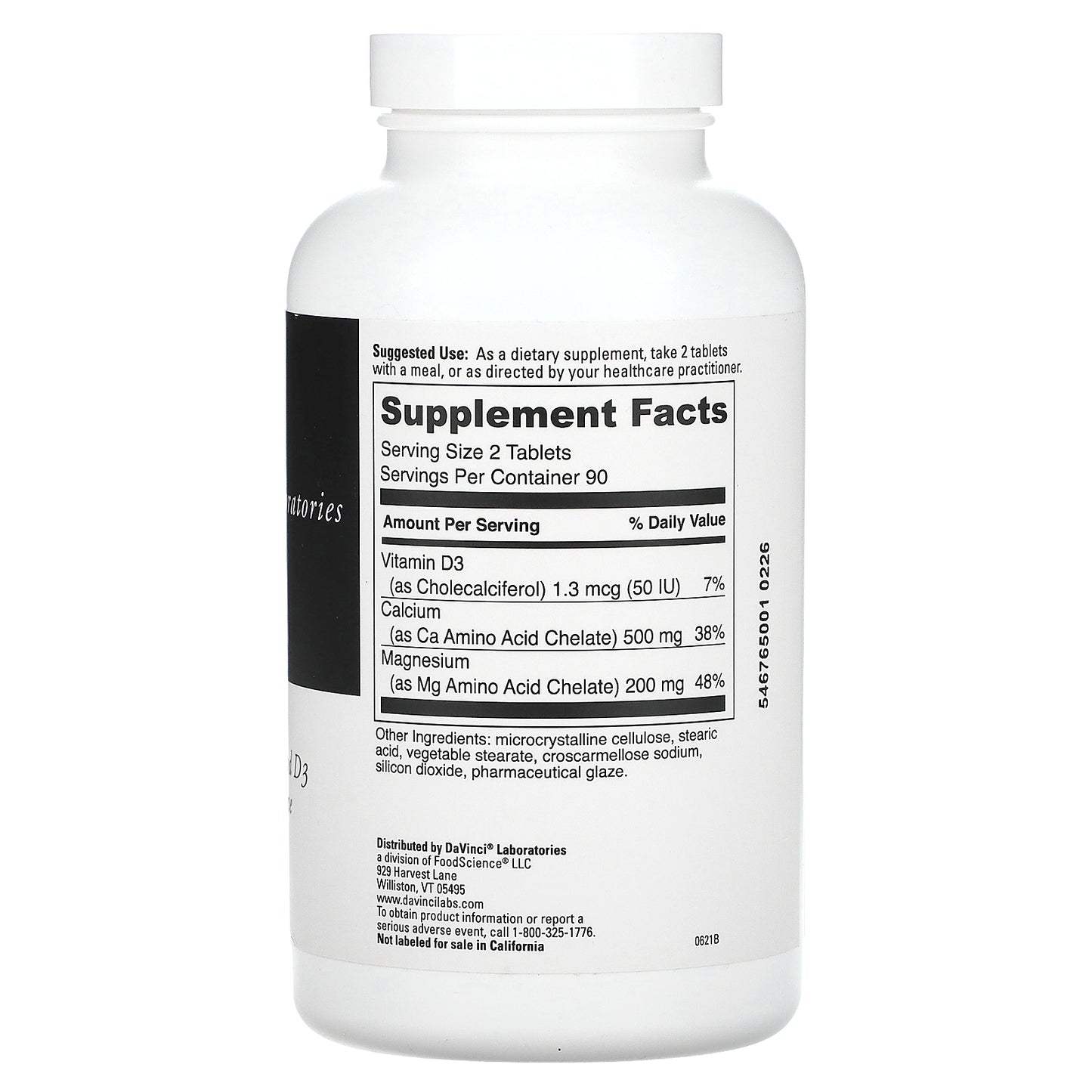 DaVinci Laboratories, Cal Mag, 180 Tablet