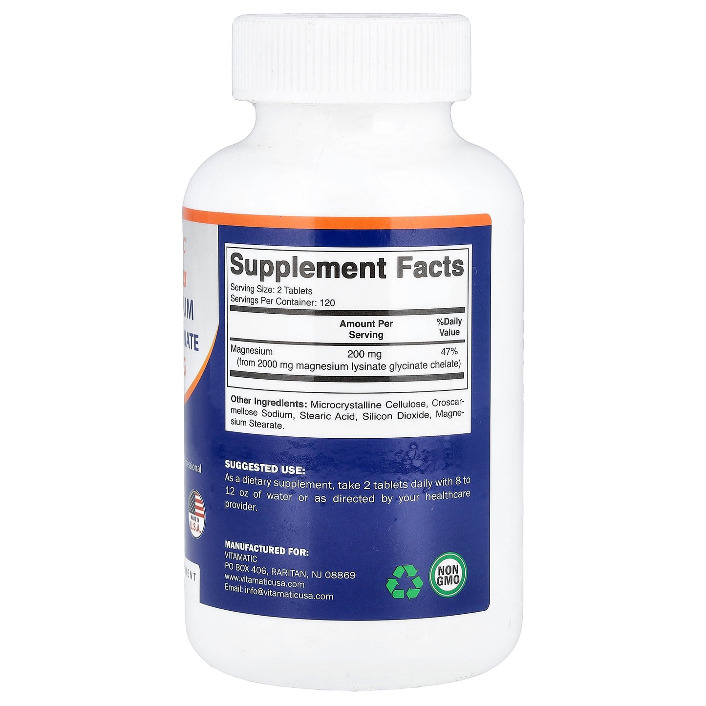 Vitamatic, Magnesium Lysine Glycinate, 240 Tablets (1,000 mg per Tablet)