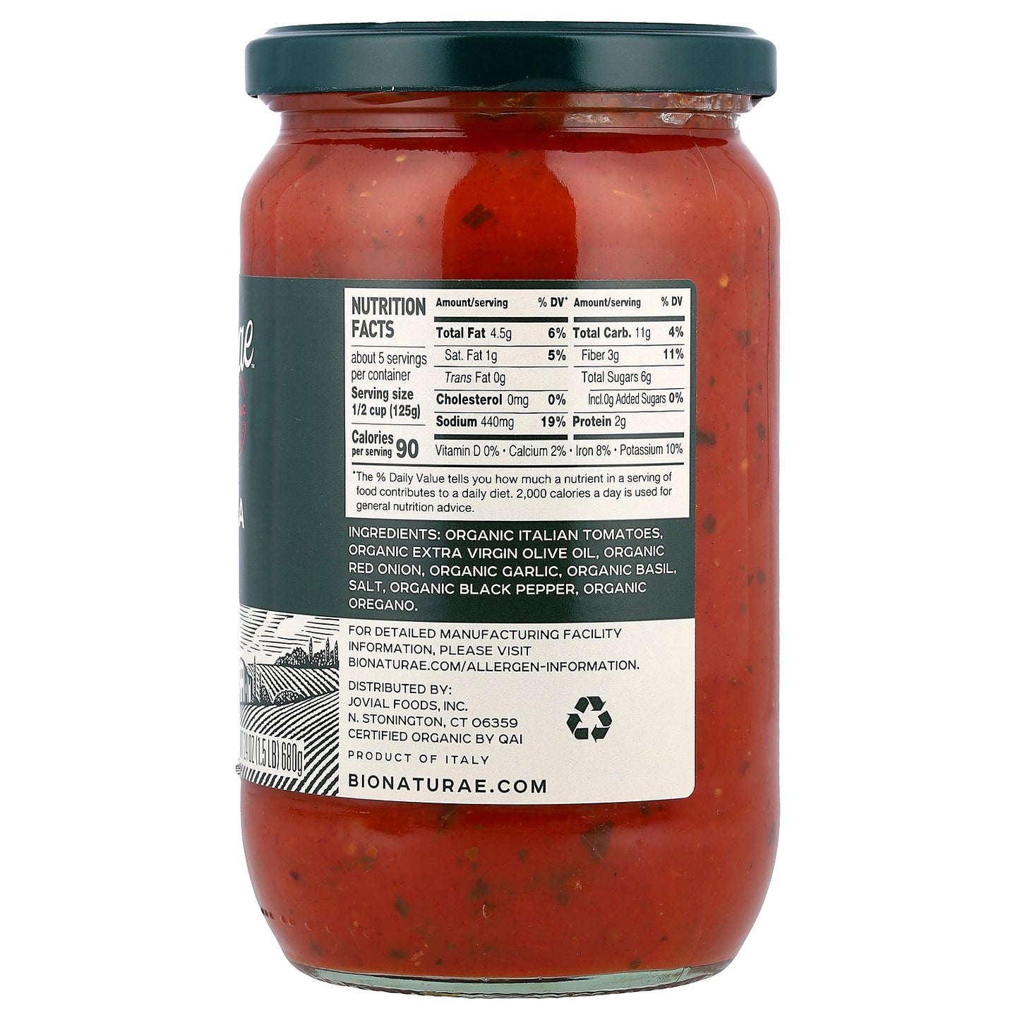 Bionaturae™, Organic Marinara, 24 oz (680 g)